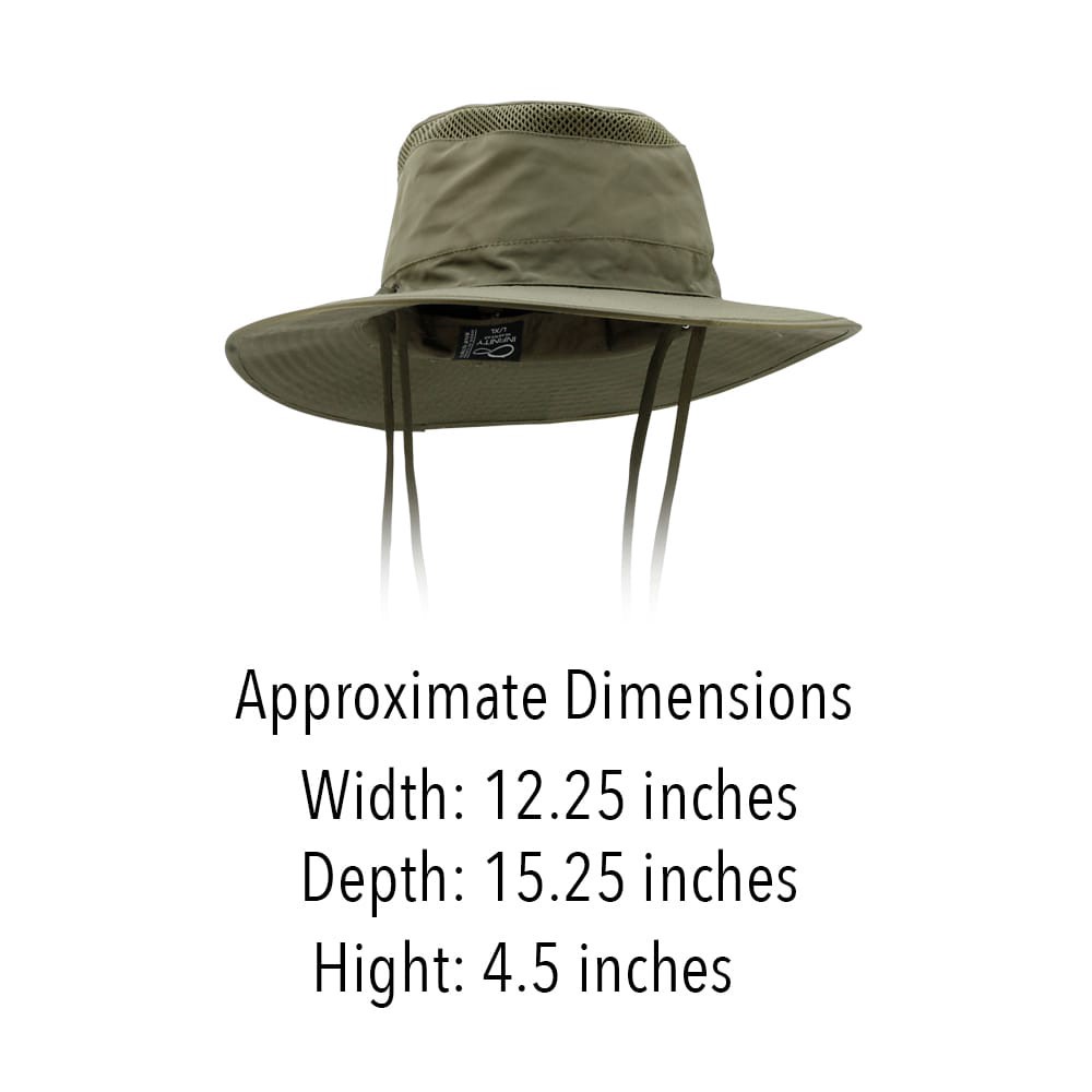 slide 4 of 4, Infinity Brands Men's Olive Polyester Wide-brim hat L/XL, 1 ct