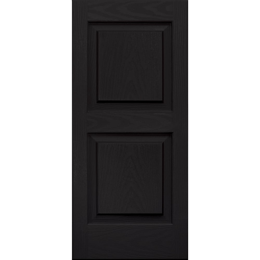 slide 2 of 6, Vantage 14.625-in W x 58.75-in H Black Raised panel Exterior Shutters ( 2.0 -Pack ), 1 ct