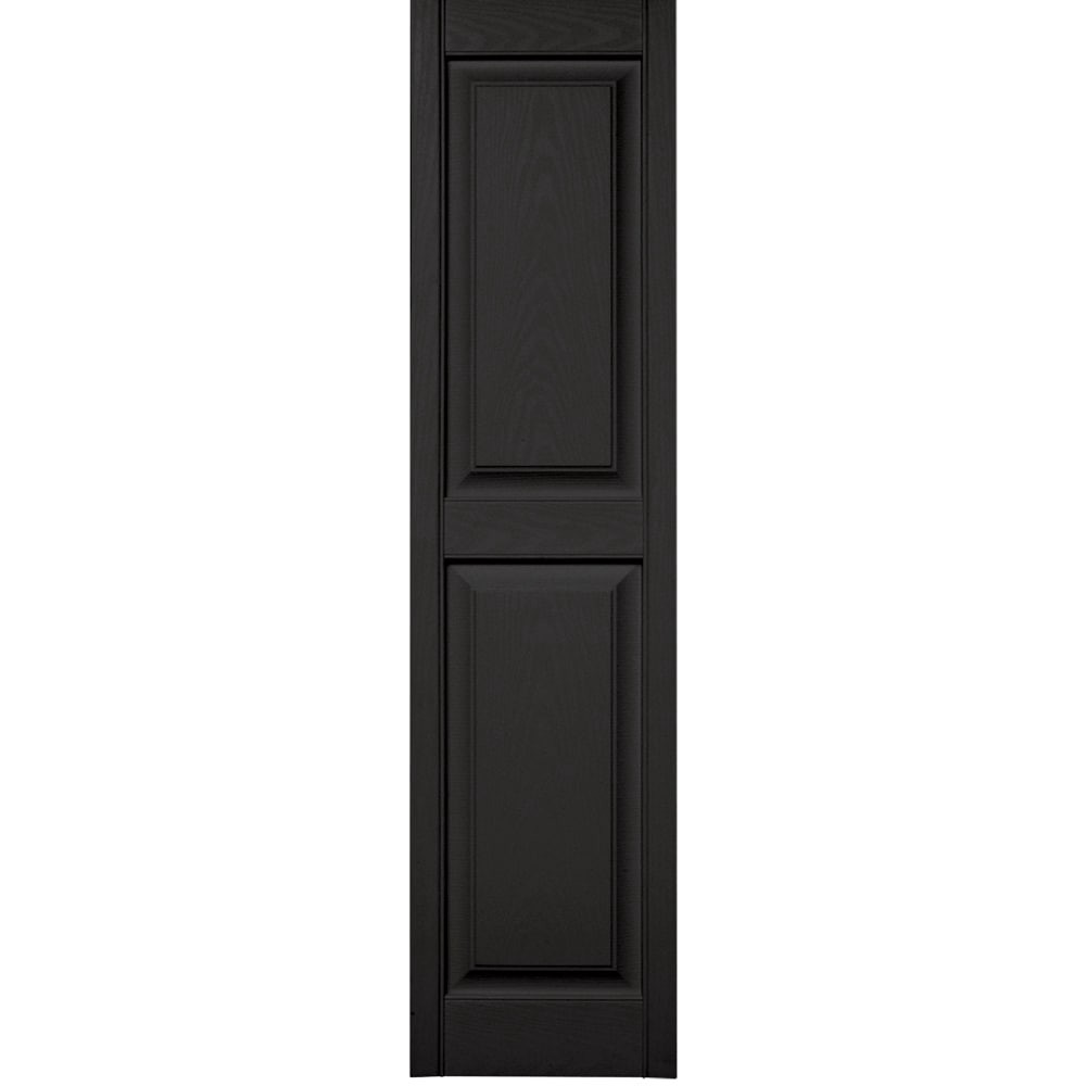 slide 1 of 6, Vantage 14.625-in W x 58.75-in H Black Raised panel Exterior Shutters ( 2.0 -Pack ), 1 ct