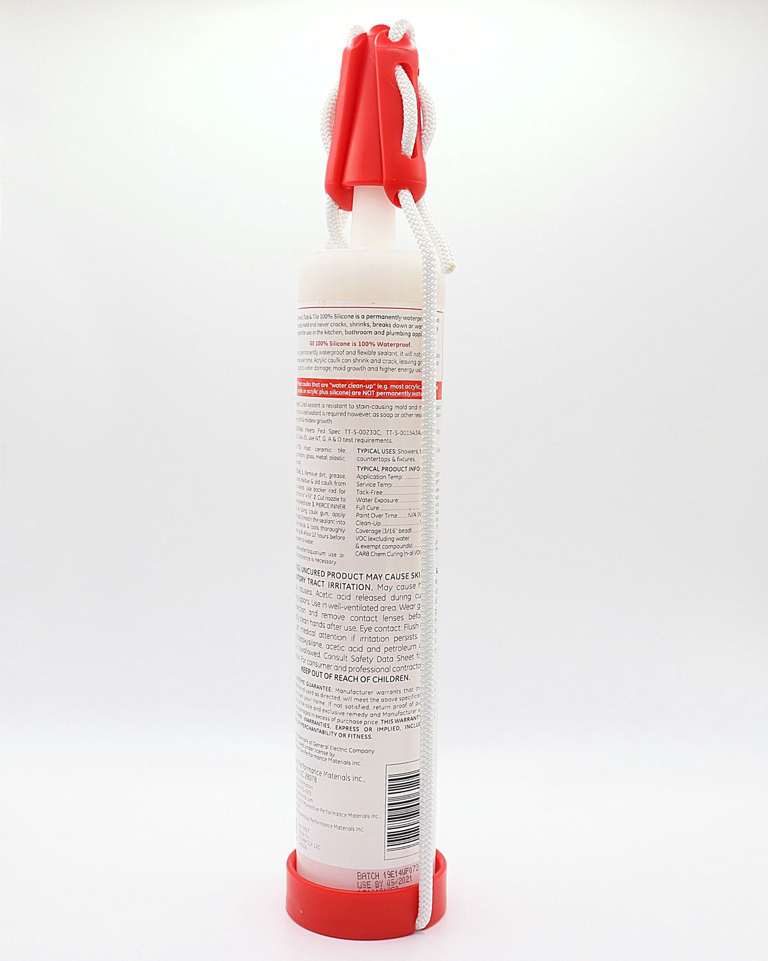 slide 1 of 6, StrapCap Caulk Plug - Easy Attachment for Caulking Gun, No Leaks or Spills, Quick and Easy to Use, 1 ct