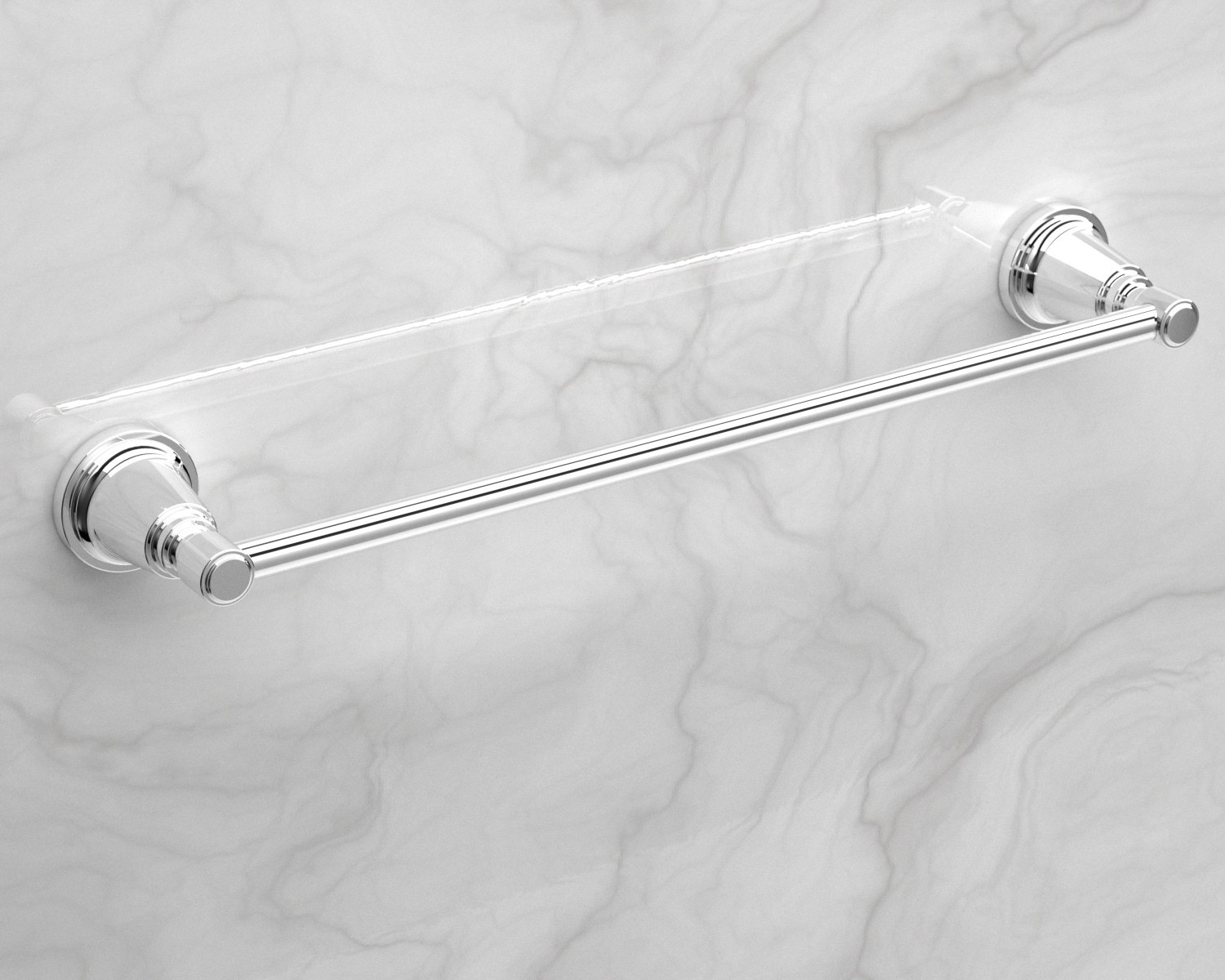 slide 2 of 6, allen + roth Townley 18-in Chrome Wall mount Single Towel Bar, 1 ct