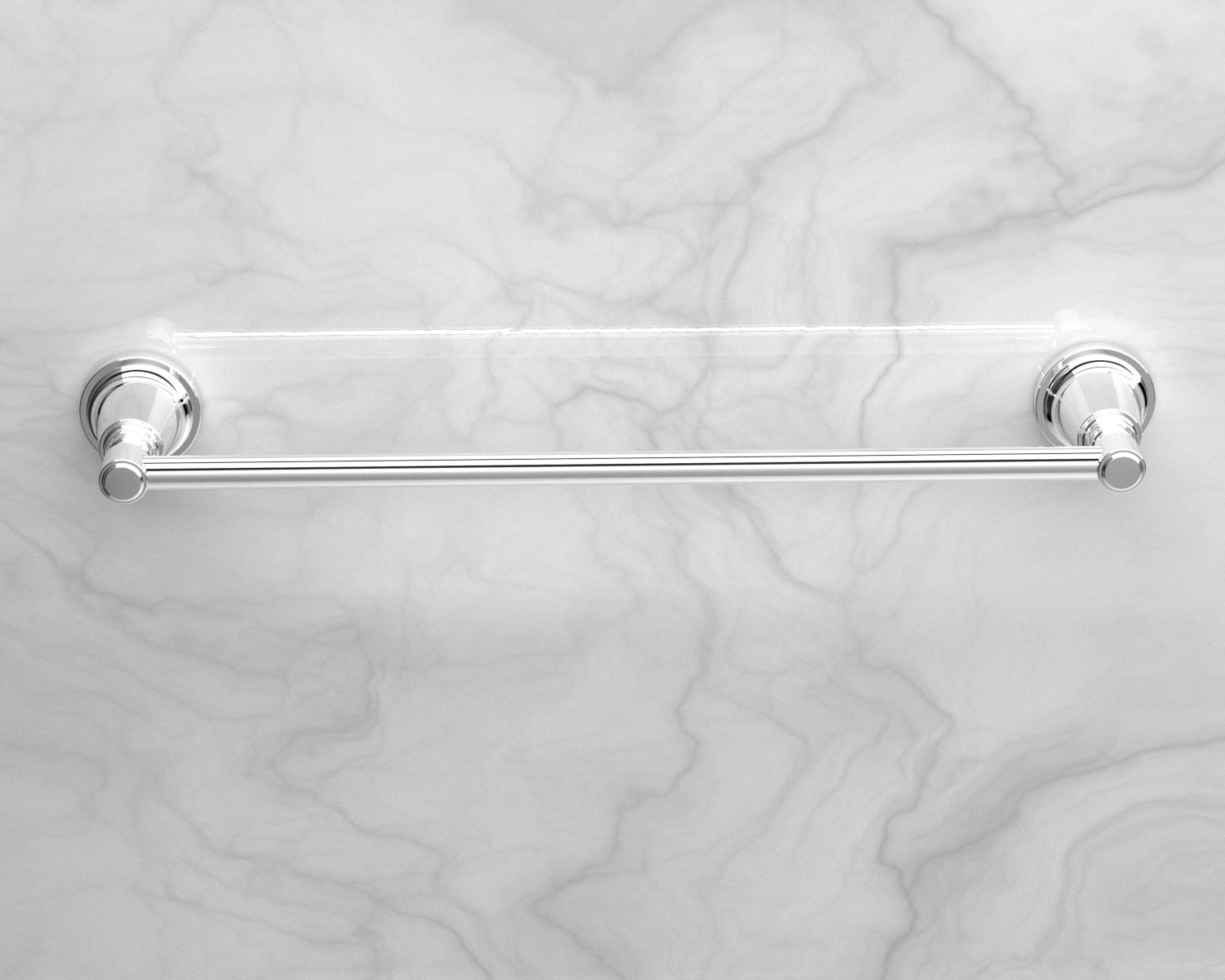 slide 3 of 6, allen + roth Townley 18-in Chrome Wall mount Single Towel Bar, 1 ct