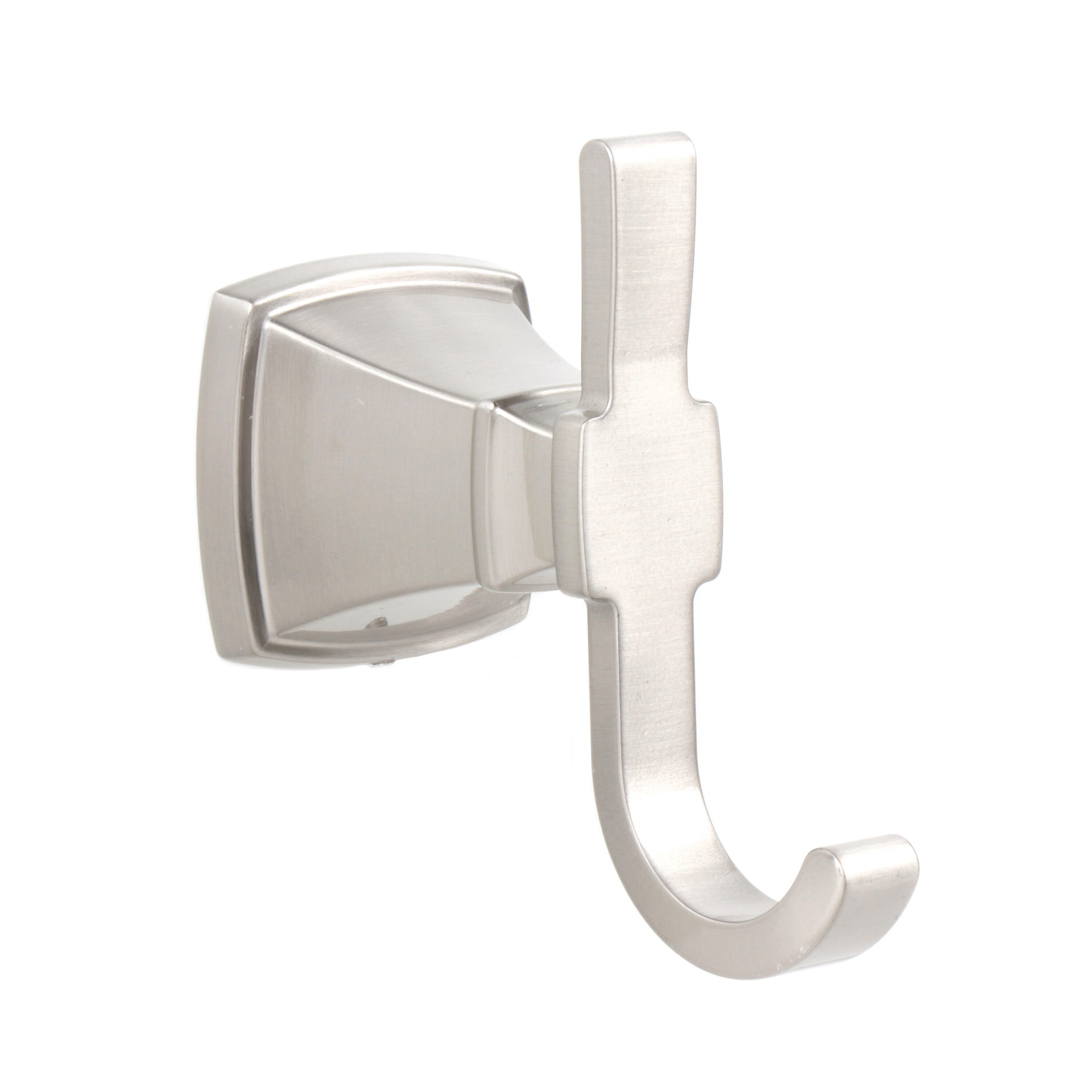 slide 5 of 6, allen + roth Chesler Brushed Nickel Double -Hook Wall mount Towel Hook, 1 ct