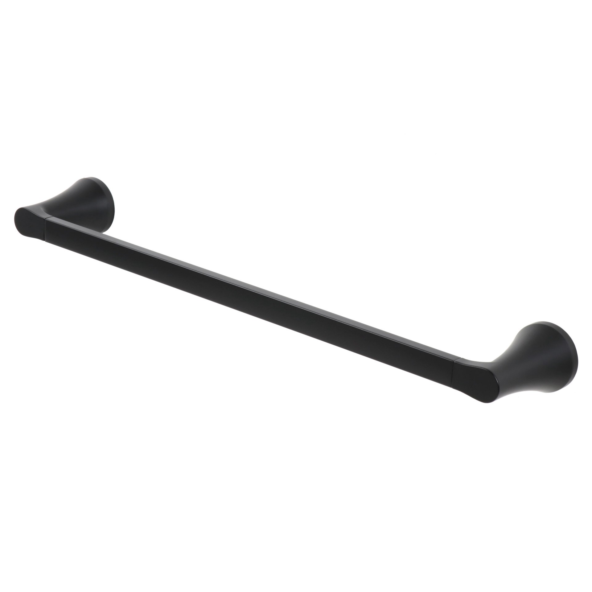 slide 2 of 6, allen + roth 3 -Piece Candace Matte Black Decorative Bathroom Hardware Set Towel Bar, Towel Ring Included, 1 ct