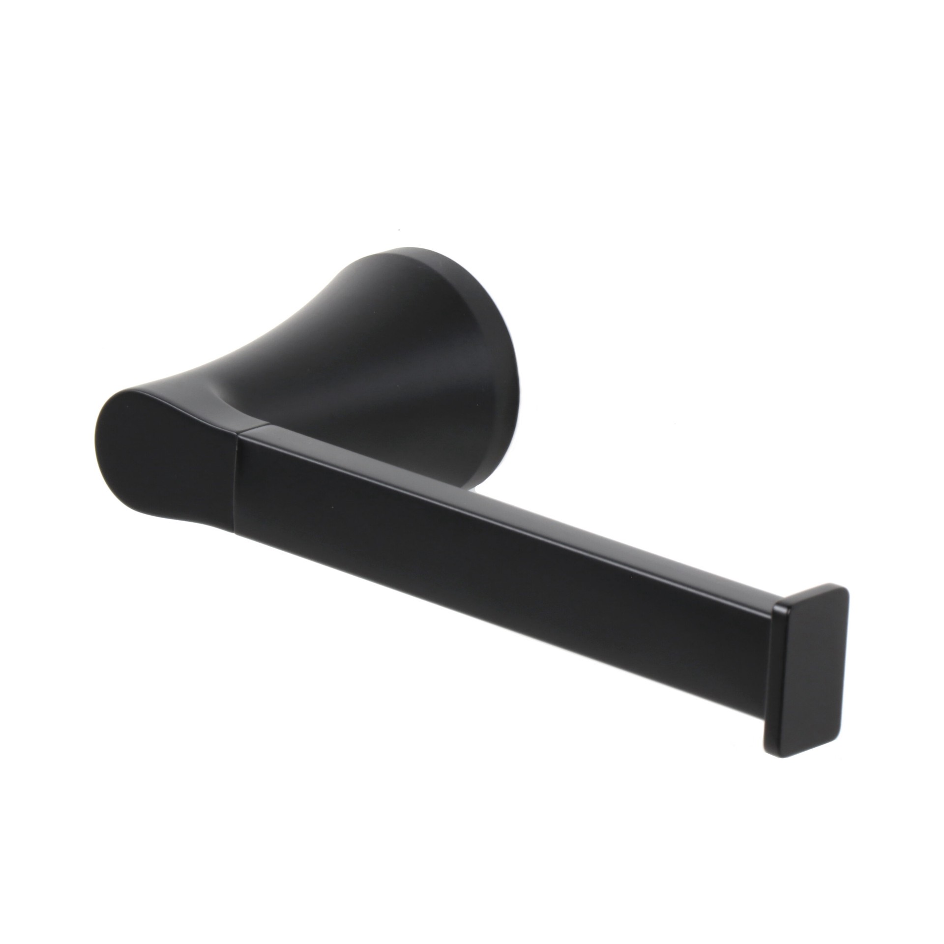 slide 3 of 6, allen + roth 3 -Piece Candace Matte Black Decorative Bathroom Hardware Set Towel Bar, Towel Ring Included, 1 ct