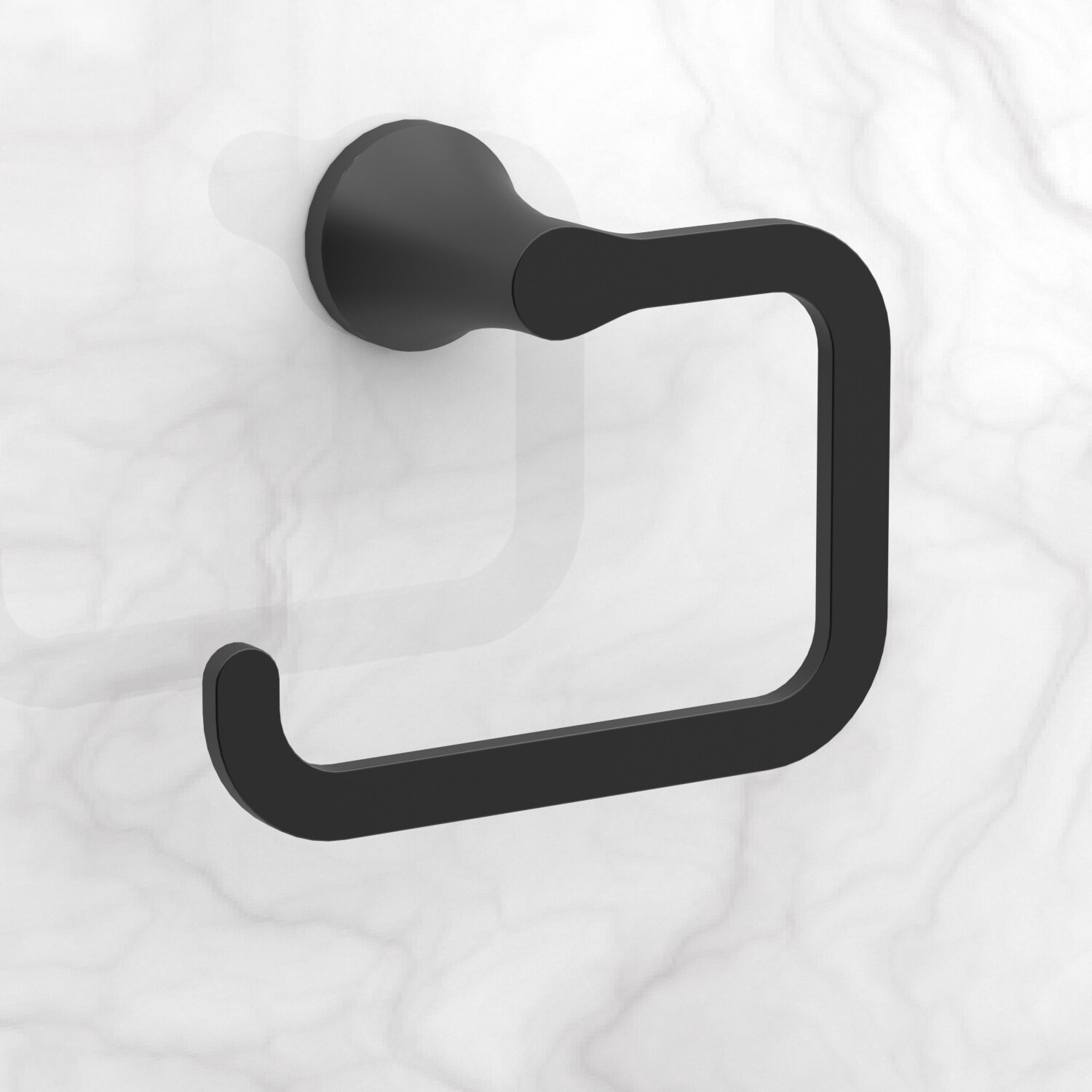 slide 2 of 5, allen + roth Candace Matte Black Single -Hook Wall mount Towel Hook, 1 ct