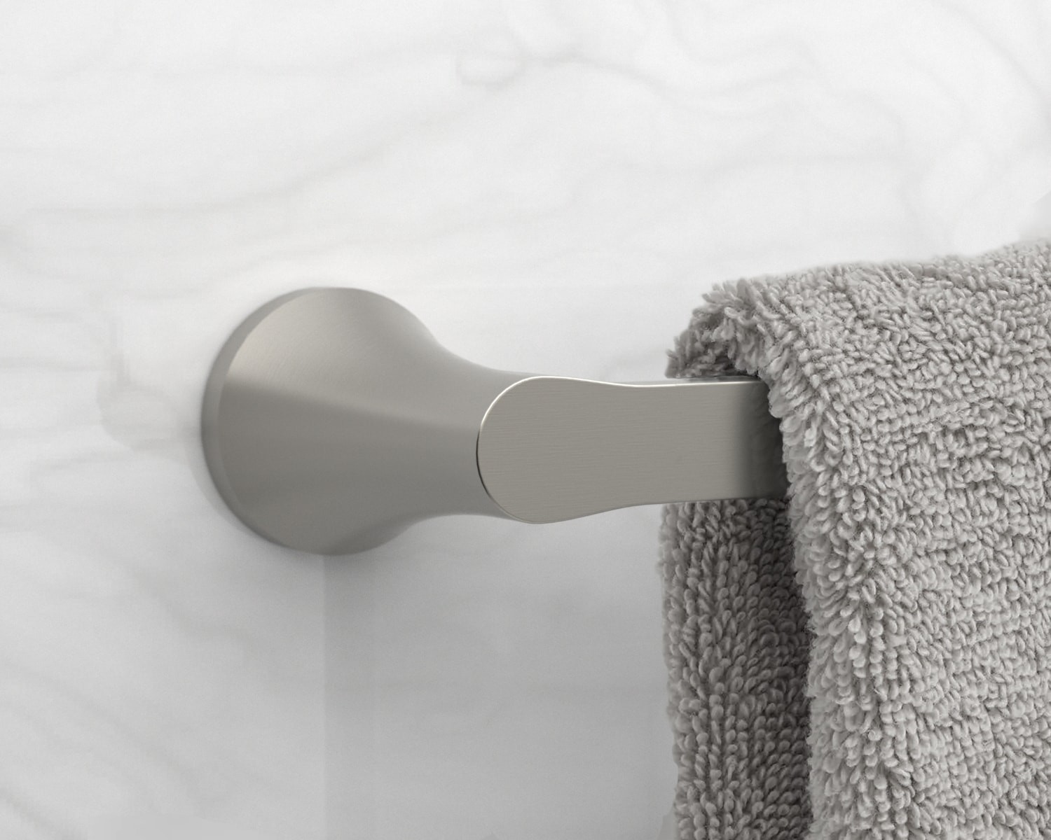 slide 4 of 5, allen + roth Candace 24-in Brushed Nickel Wall mount Single Towel Bar, 1 ct