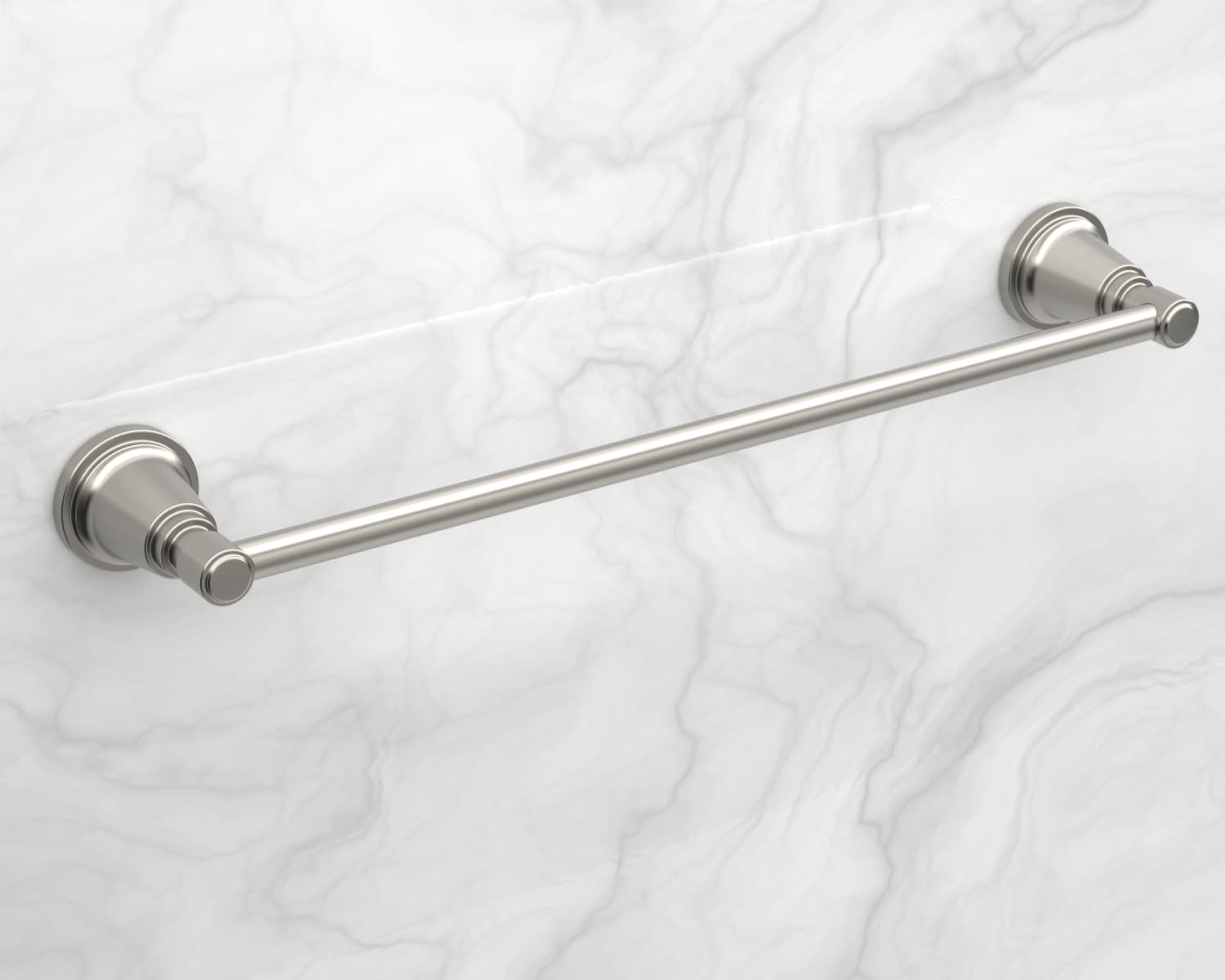 slide 2 of 6, allen + roth Townley 18-in Brushed Nickel Wall mount Single Towel Bar, 1 ct