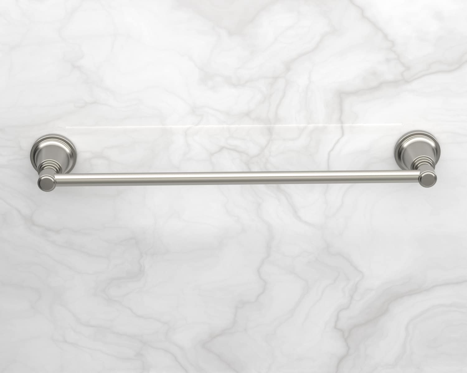 slide 3 of 6, allen + roth Townley 18-in Brushed Nickel Wall mount Single Towel Bar, 1 ct