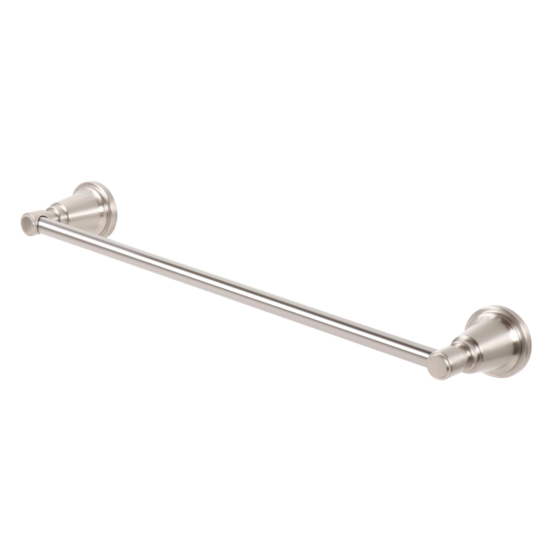 slide 1 of 6, allen + roth Townley 18-in Brushed Nickel Wall mount Single Towel Bar, 1 ct