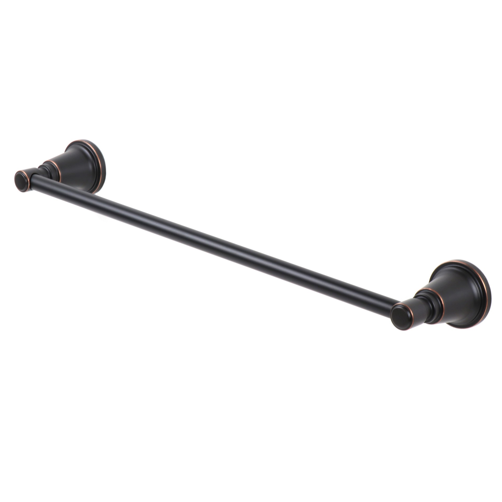 slide 1 of 5, allen + roth Townley 18-in Oil Rubbed Bronze Wall mount Single Towel Bar, 1 ct