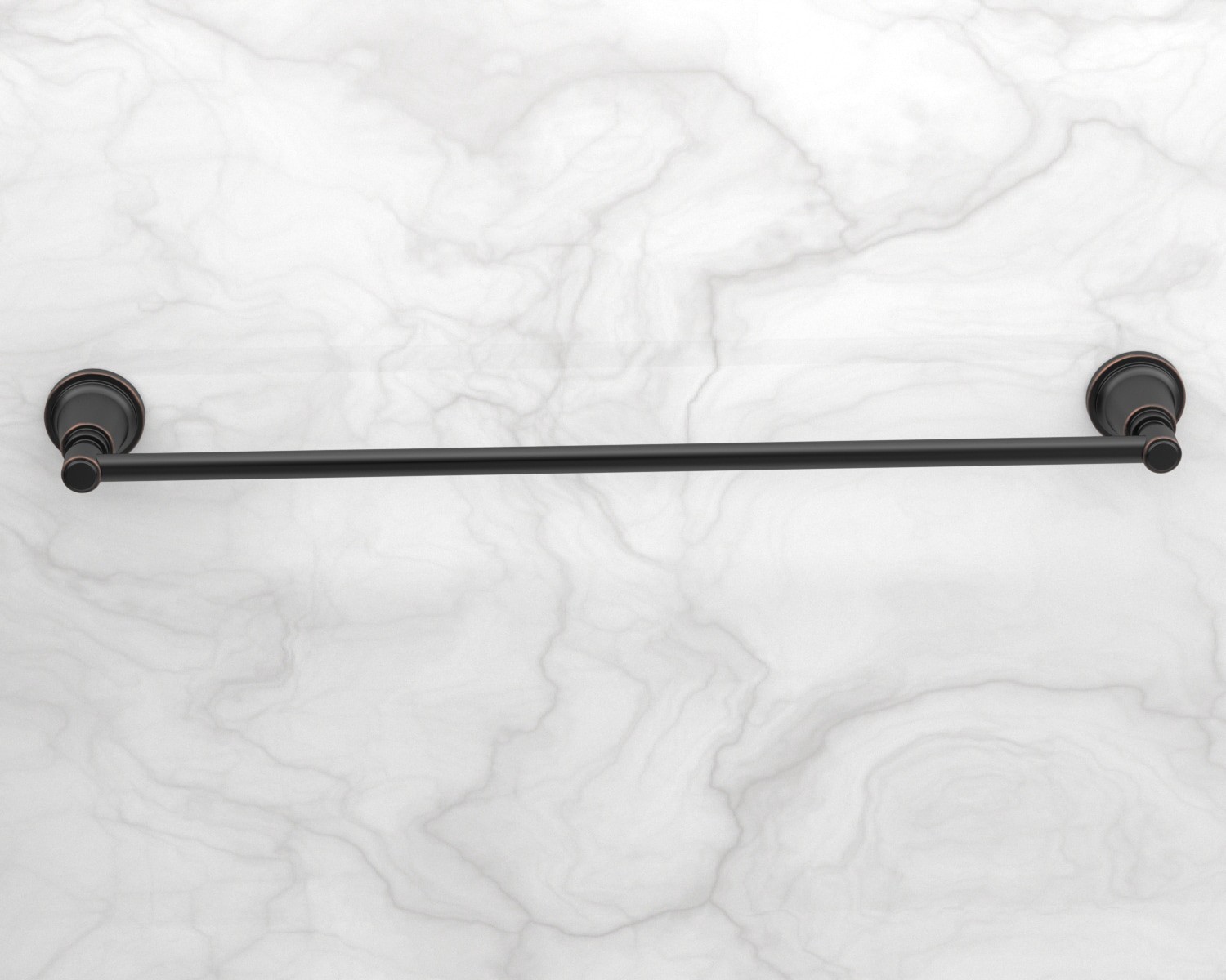 slide 3 of 5, allen + roth Townley 24-in Oil Rubbed Bronze Wall mount Single Towel Bar, 1 ct
