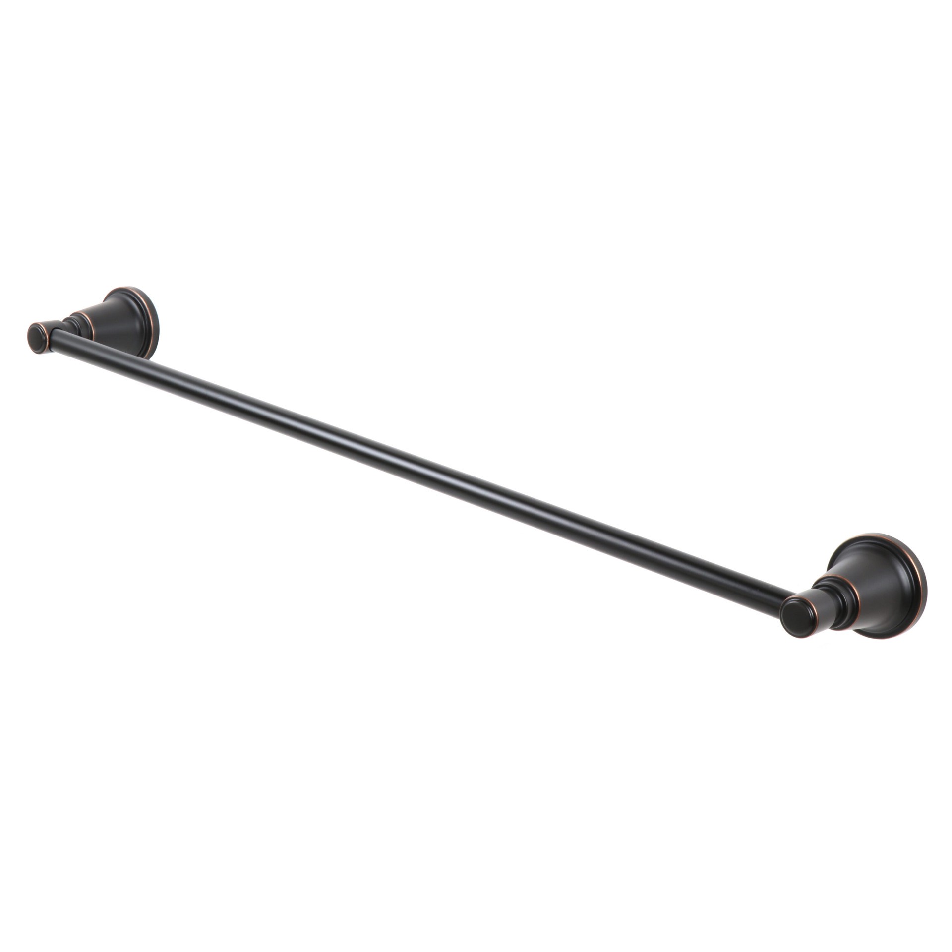 slide 1 of 5, allen + roth Townley 24-in Oil Rubbed Bronze Wall mount Single Towel Bar, 1 ct