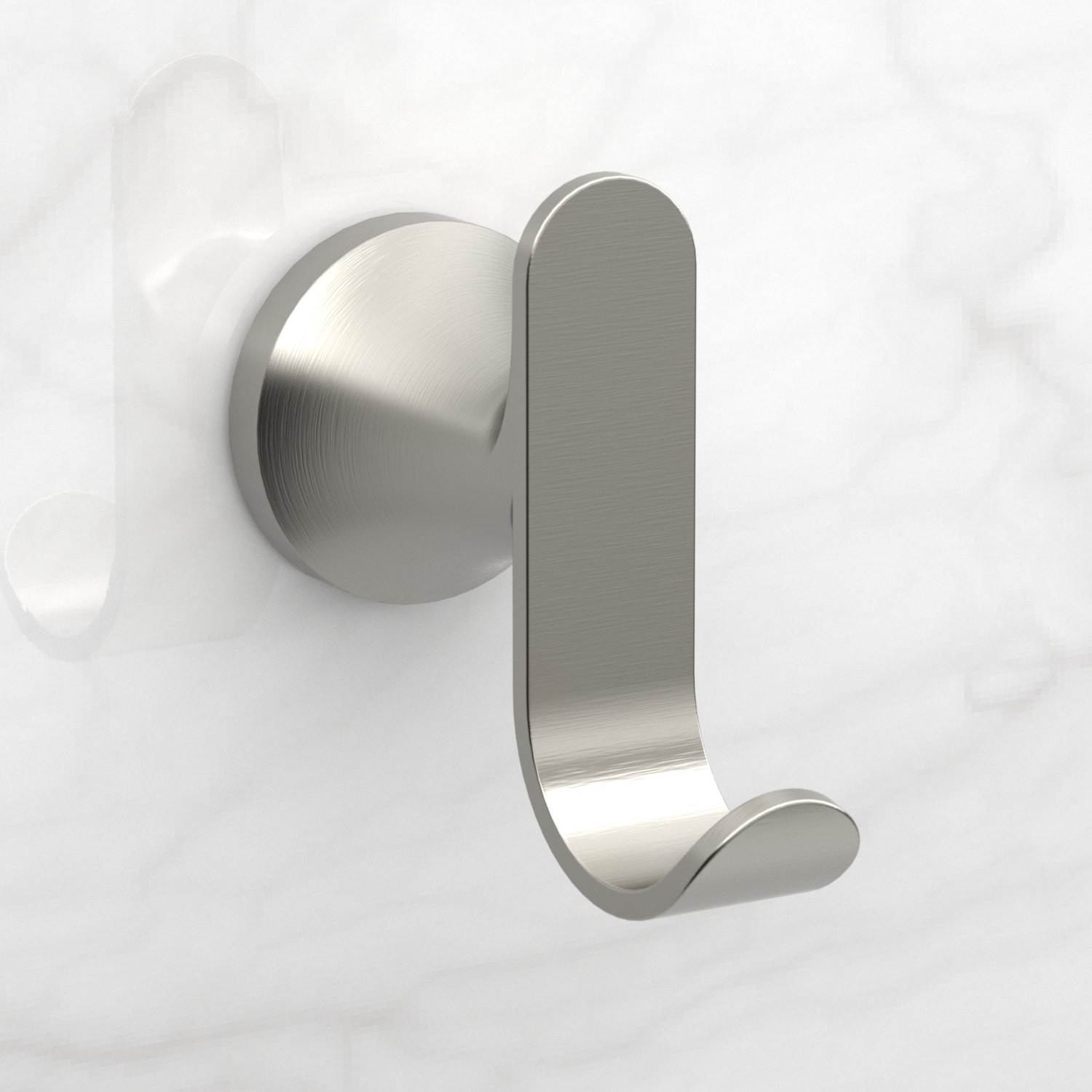 slide 2 of 5, allen + roth Candace Brushed Nickel Double -Hook Wall mount Towel Hook, 1 ct