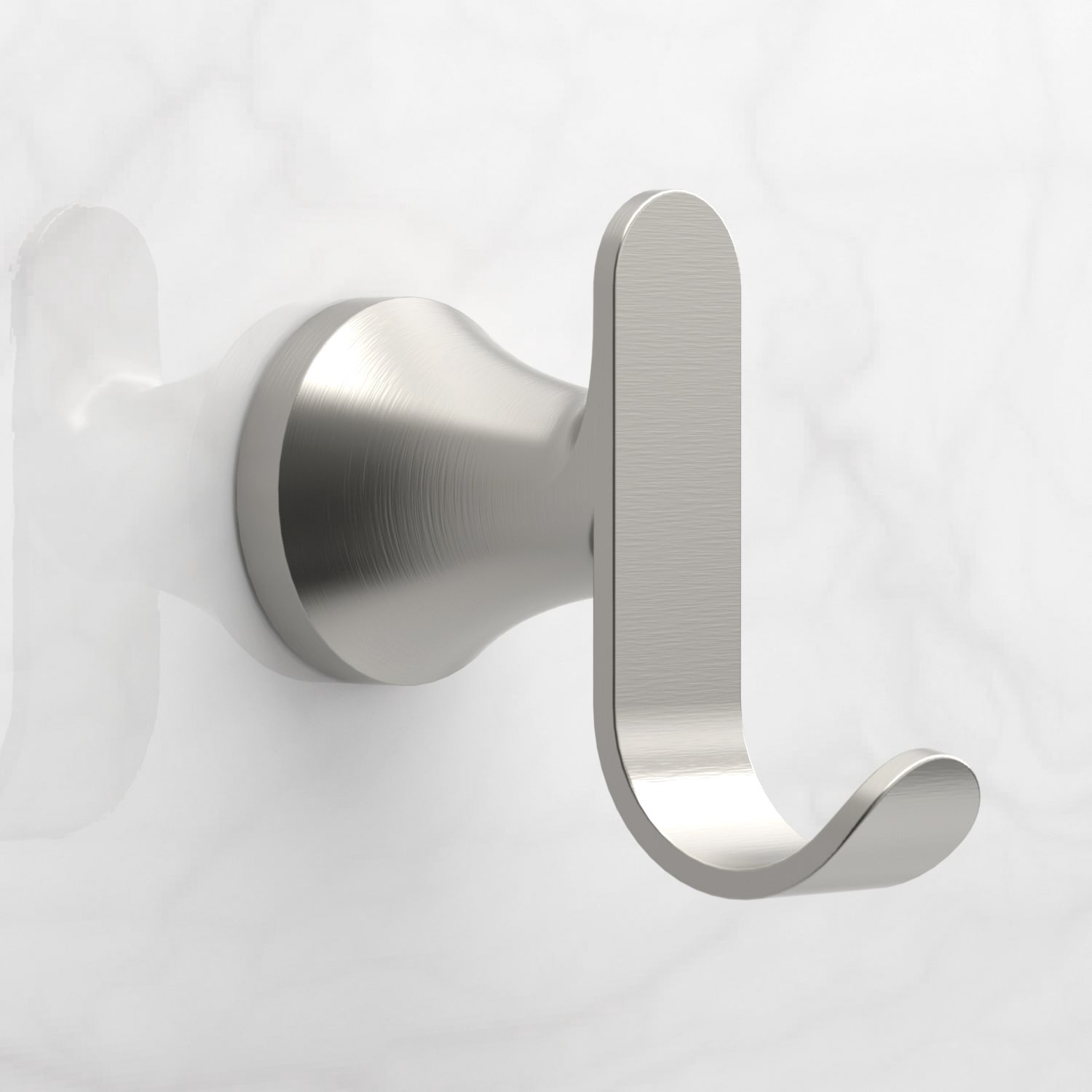 slide 3 of 5, allen + roth Candace Brushed Nickel Double -Hook Wall mount Towel Hook, 1 ct