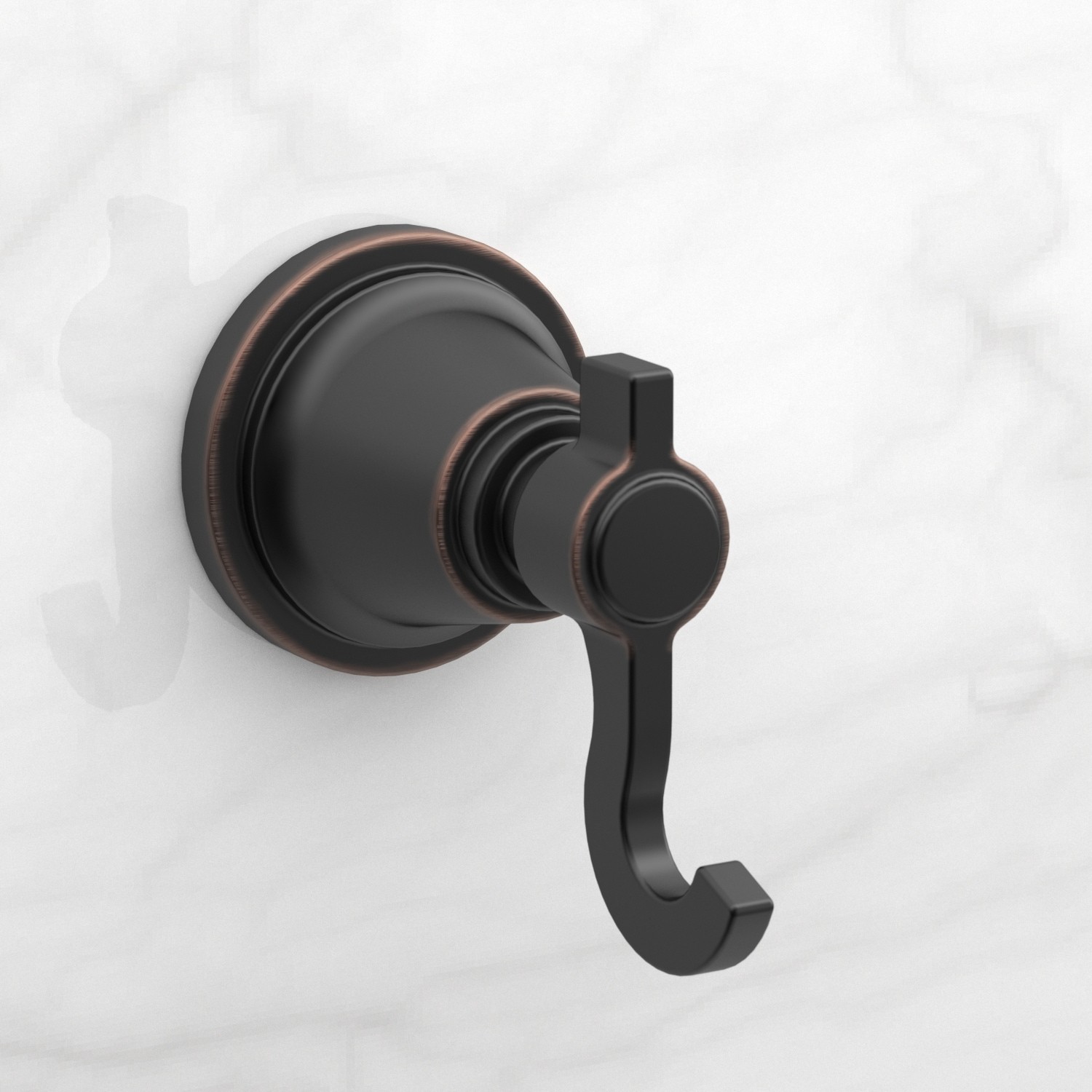 slide 3 of 6, allen + roth Townley Oil Rubbed Bronze Double -Hook Wall mount Towel Hook, 1 ct