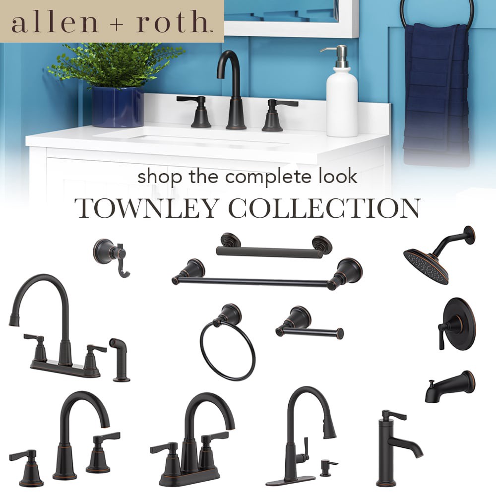 slide 2 of 6, allen + roth Townley Oil Rubbed Bronze Double -Hook Wall mount Towel Hook, 1 ct
