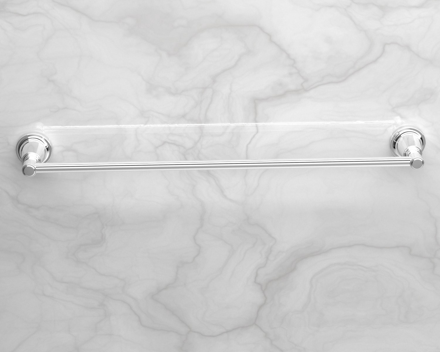 slide 3 of 5, allen + roth Townley 24-in Chrome Wall mount Single Towel Bar, 1 ct