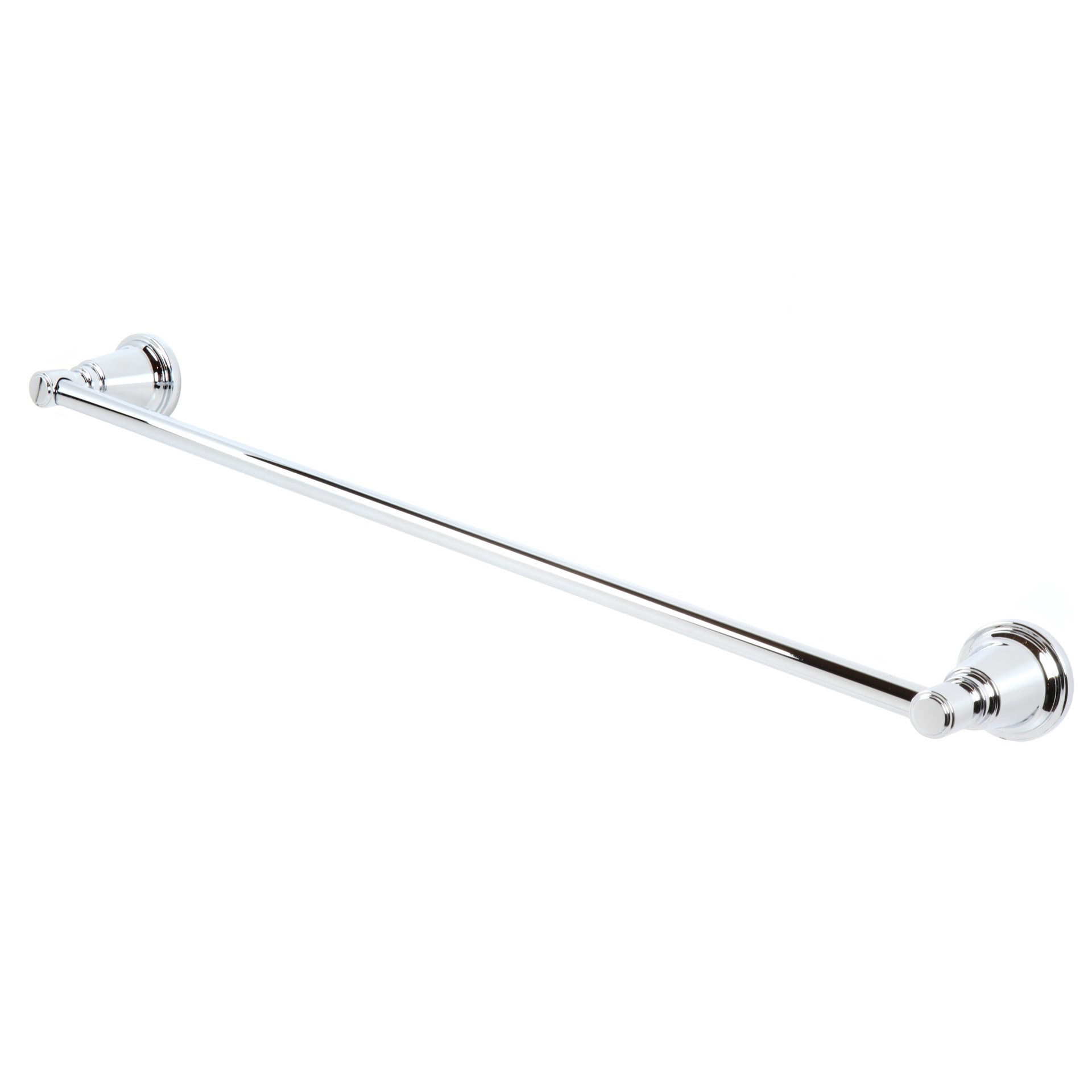 slide 1 of 5, allen + roth Townley 24-in Chrome Wall mount Single Towel Bar, 1 ct