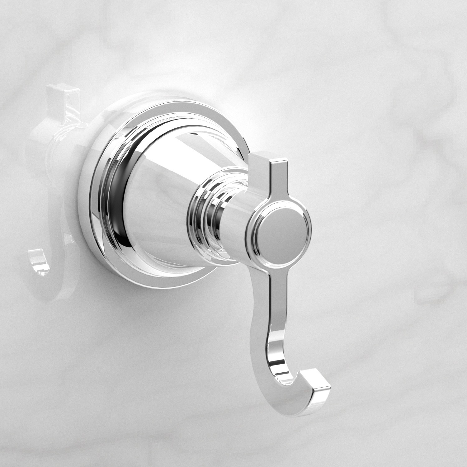 slide 2 of 5, allen + roth Townley Chrome Double -Hook Wall mount Towel Hook, 1 ct