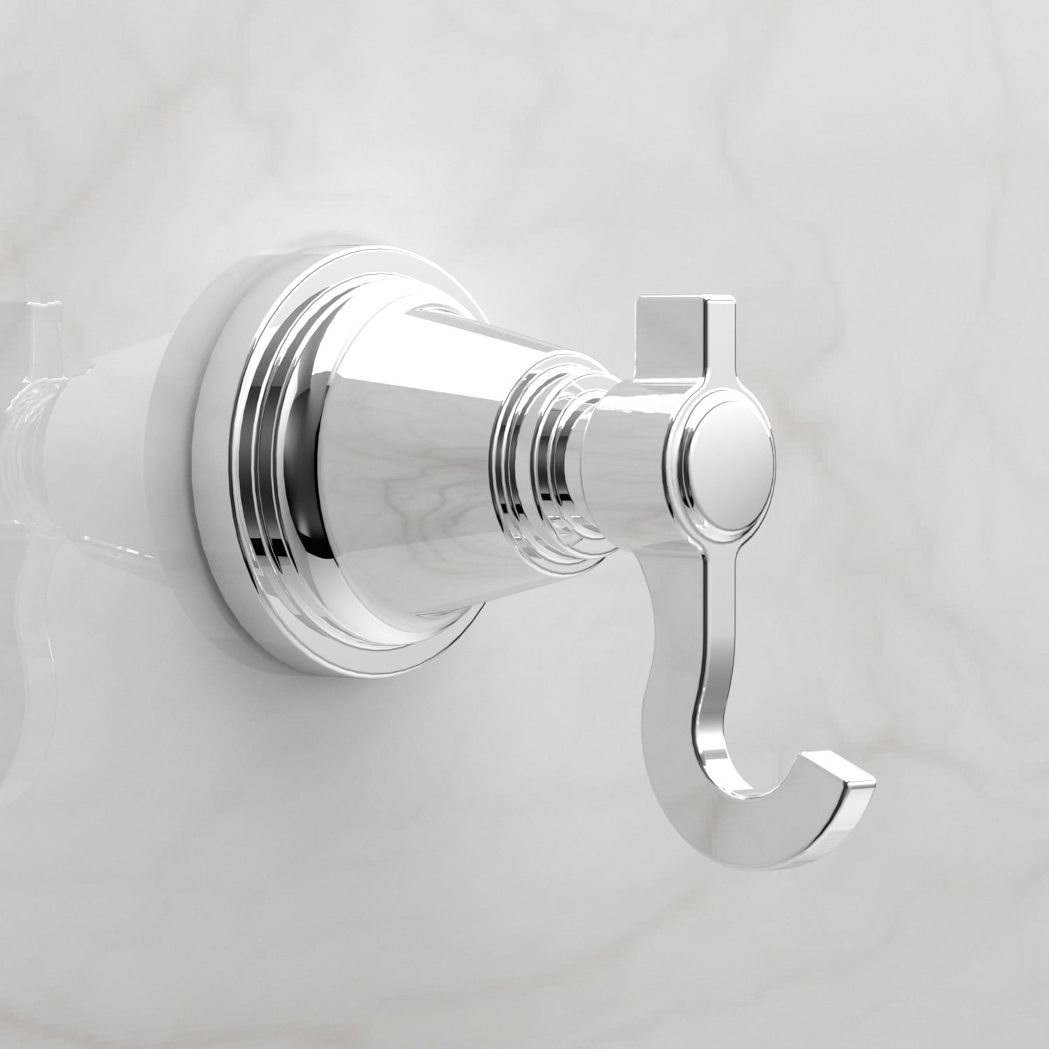 slide 3 of 5, allen + roth Townley Chrome Double -Hook Wall mount Towel Hook, 1 ct