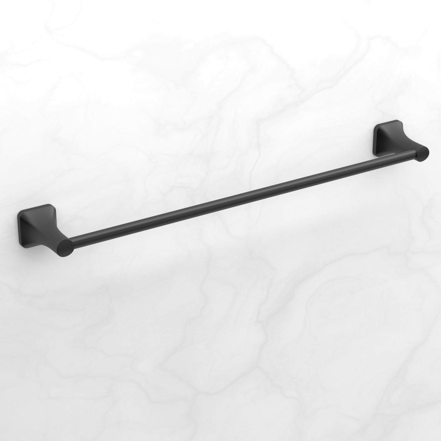 slide 2 of 5, allen + roth Dunmore 24-in Matte Black Wall mount Single Towel Bar, 1 ct