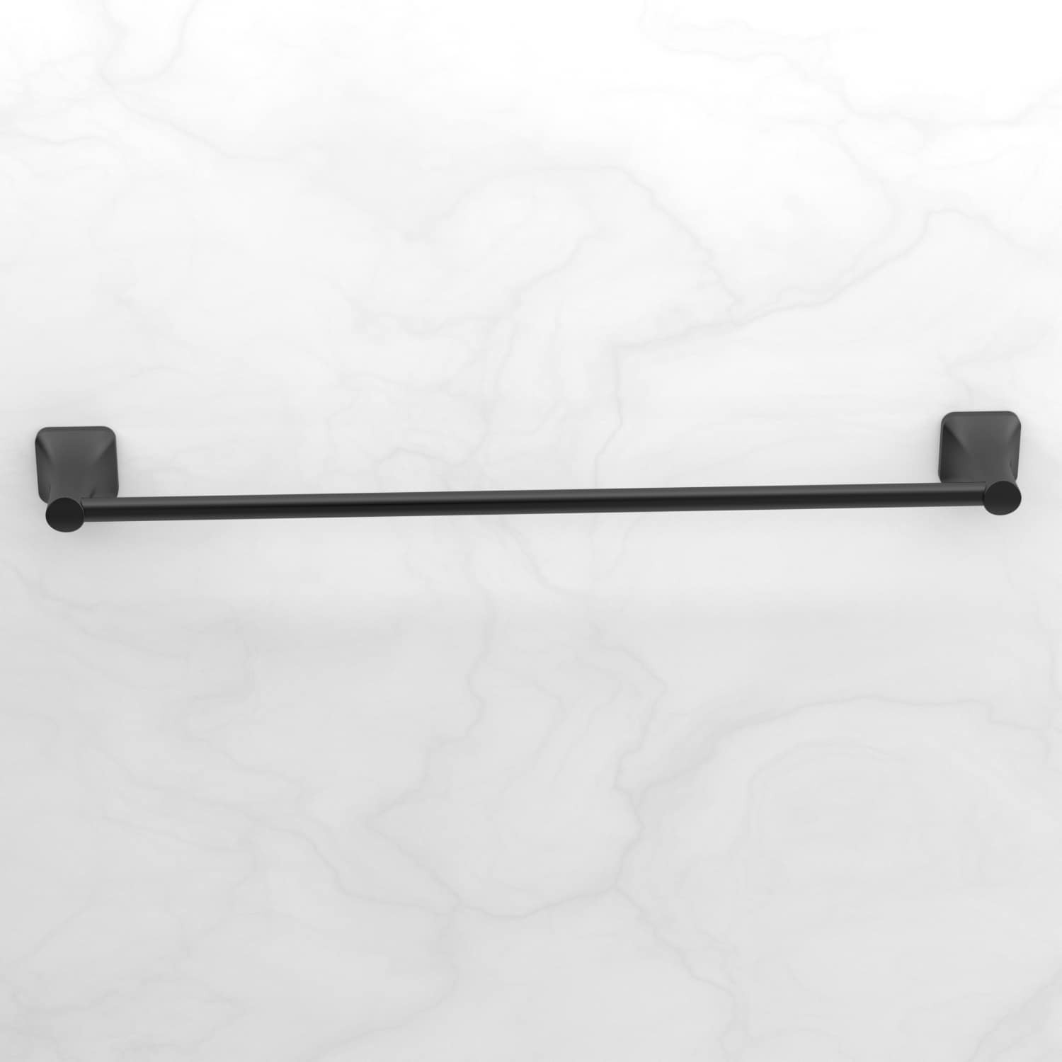 slide 3 of 5, allen + roth Dunmore 24-in Matte Black Wall mount Single Towel Bar, 1 ct
