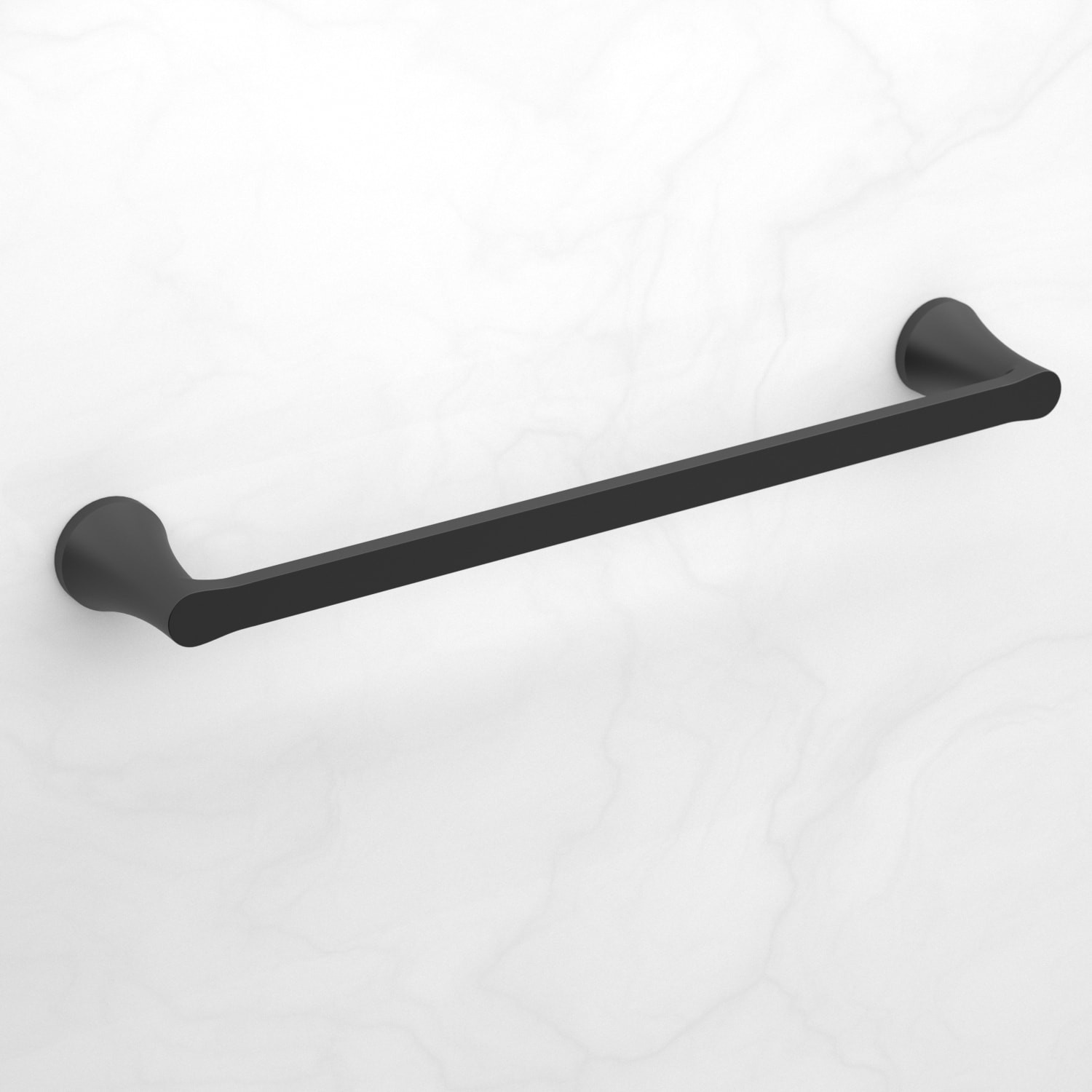 slide 2 of 6, allen + roth Candace 18-in Matte Black Wall mount Single Towel Bar, 1 ct