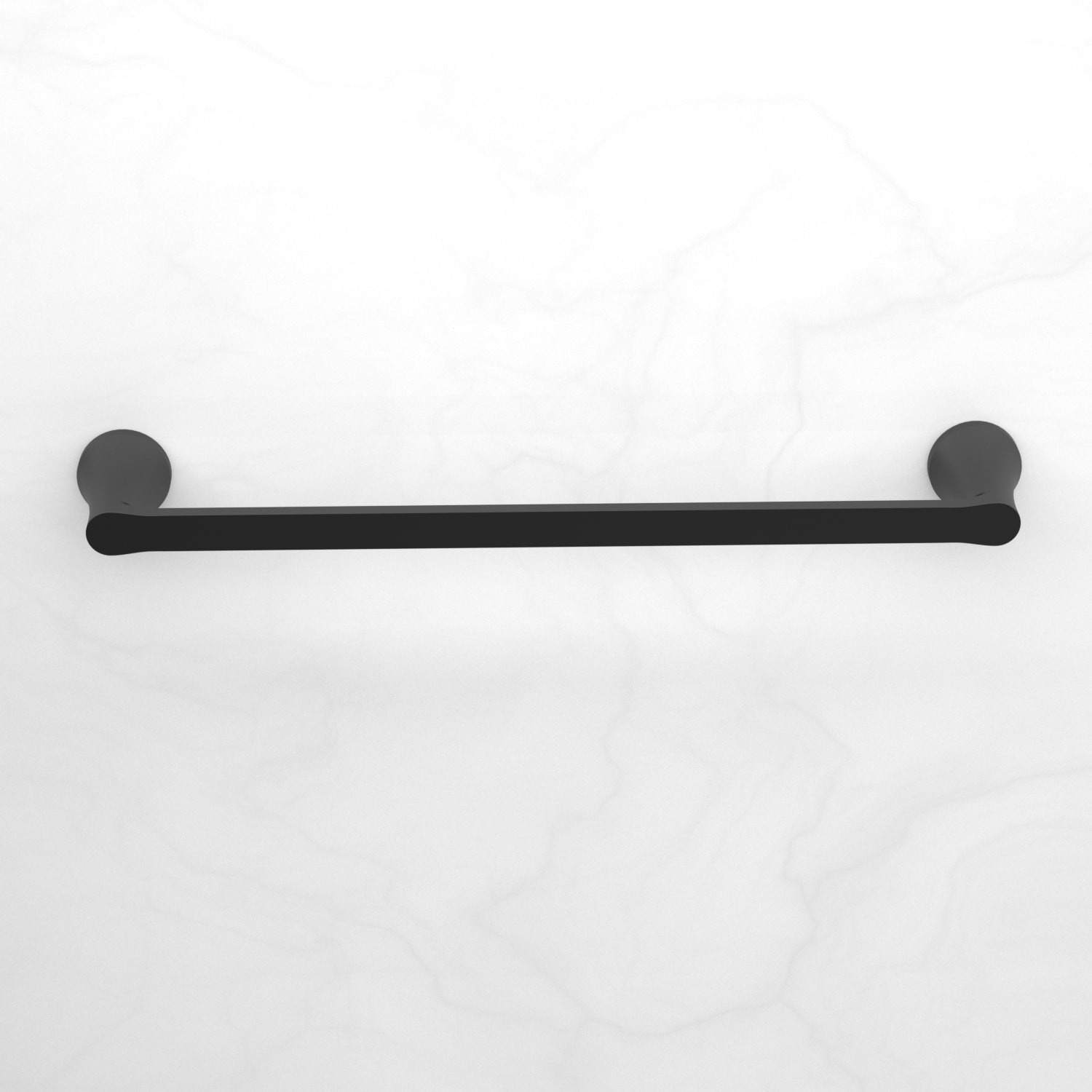 slide 3 of 6, allen + roth Candace 18-in Matte Black Wall mount Single Towel Bar, 1 ct
