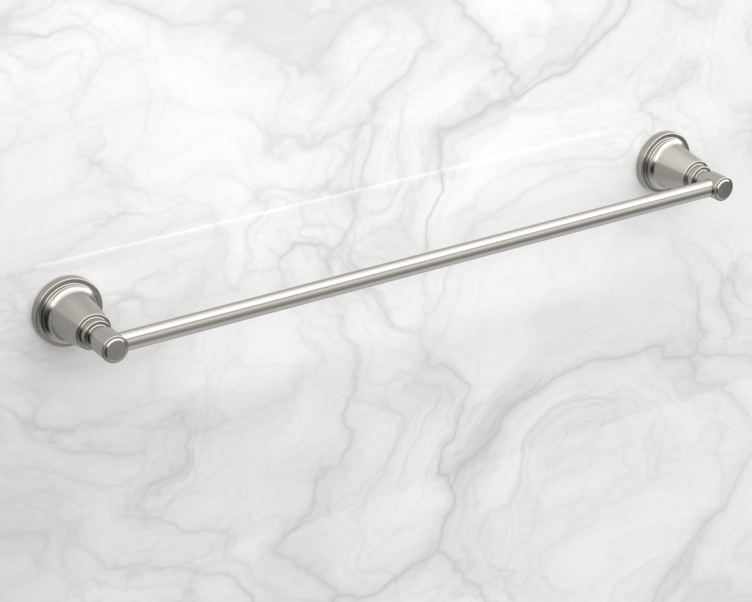 slide 2 of 5, allen + roth Townley 24-in Brushed Nickel Suction cup Single Towel Bar, 1 ct
