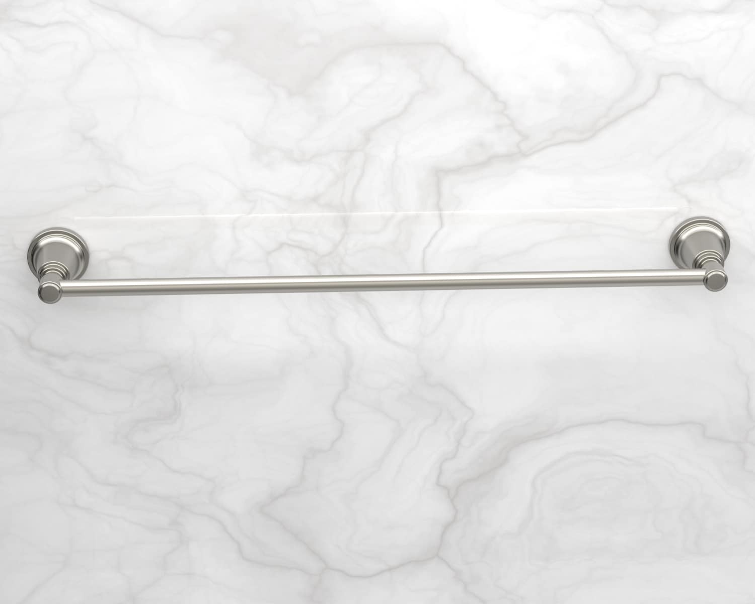 slide 3 of 5, allen + roth Townley 24-in Brushed Nickel Suction cup Single Towel Bar, 1 ct