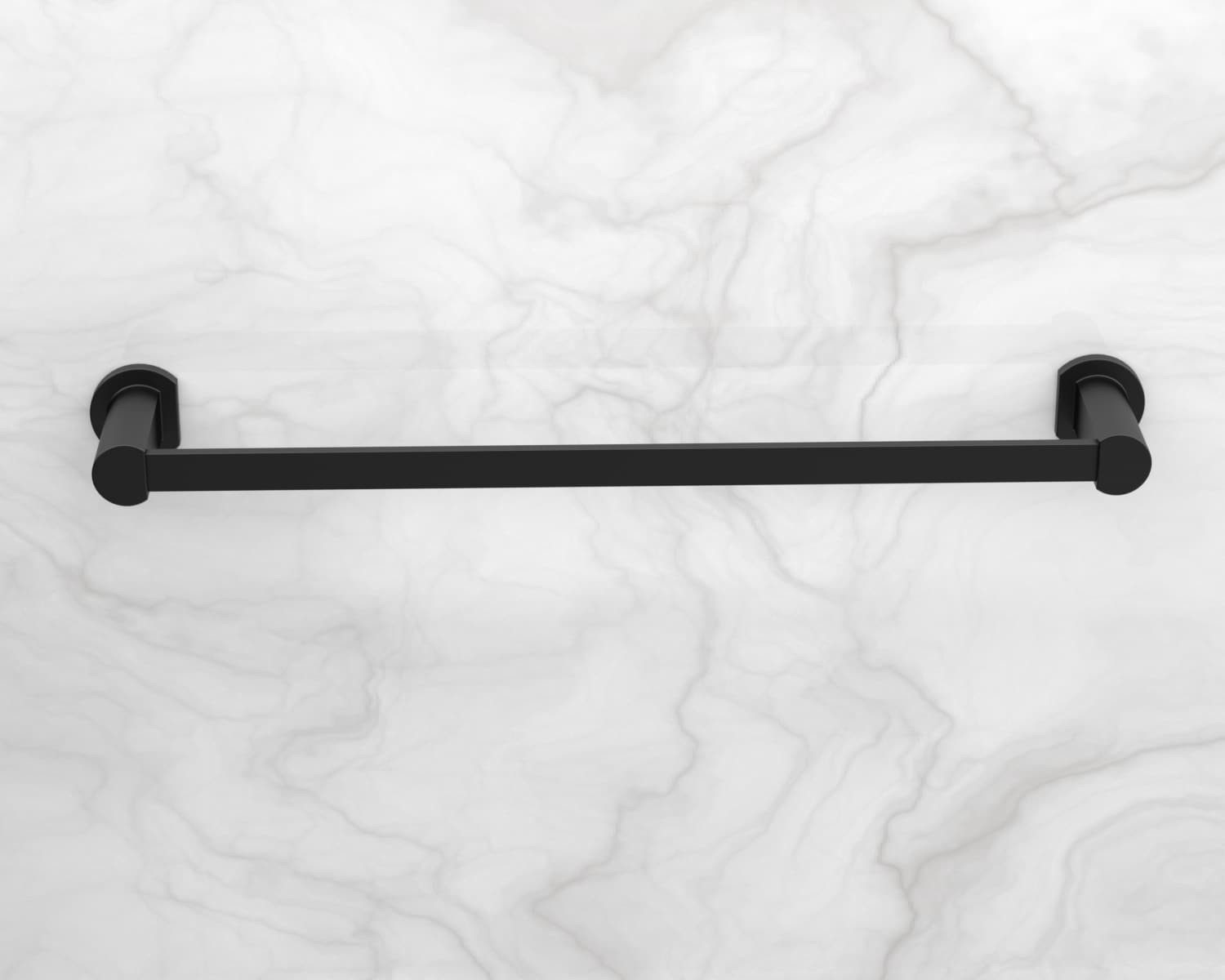 slide 3 of 6, allen + roth Veda 18-in Matte Black Wall mount Single Towel Bar, 1 ct