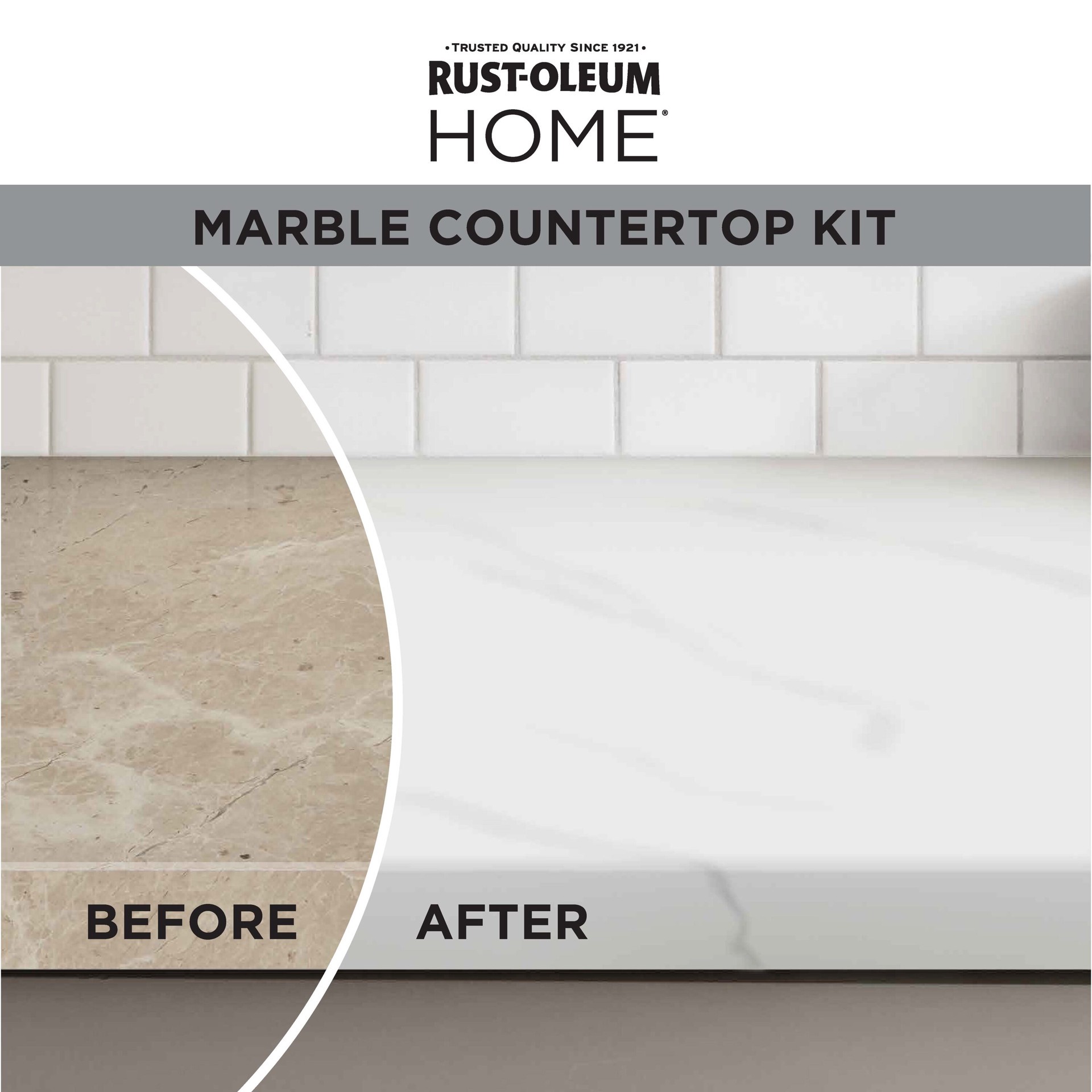 slide 2 of 6, Rust-Oleum Home Countertop White Marble Satin Countertop Refinishing kit, 1 ct