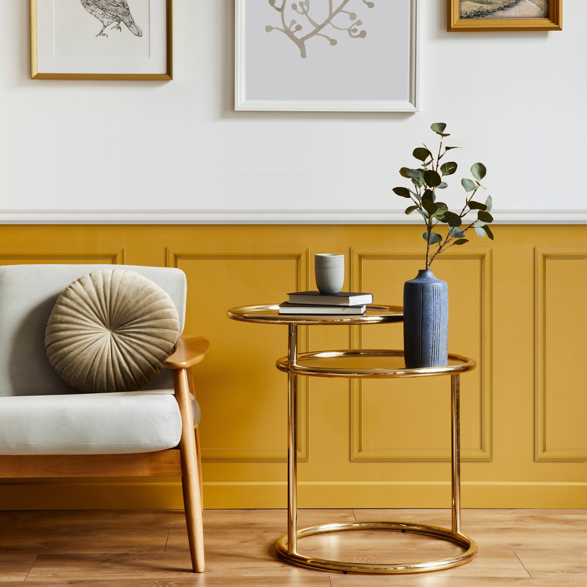 slide 5 of 6, BUILD and BATTEN Full Wall Panel 16-in x 24-in Finished Polystyrene Preassembled Picture Frame Moulding, 1 ct