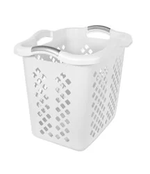 Style Selections 2-Bushel White Plastic Laundry Basket