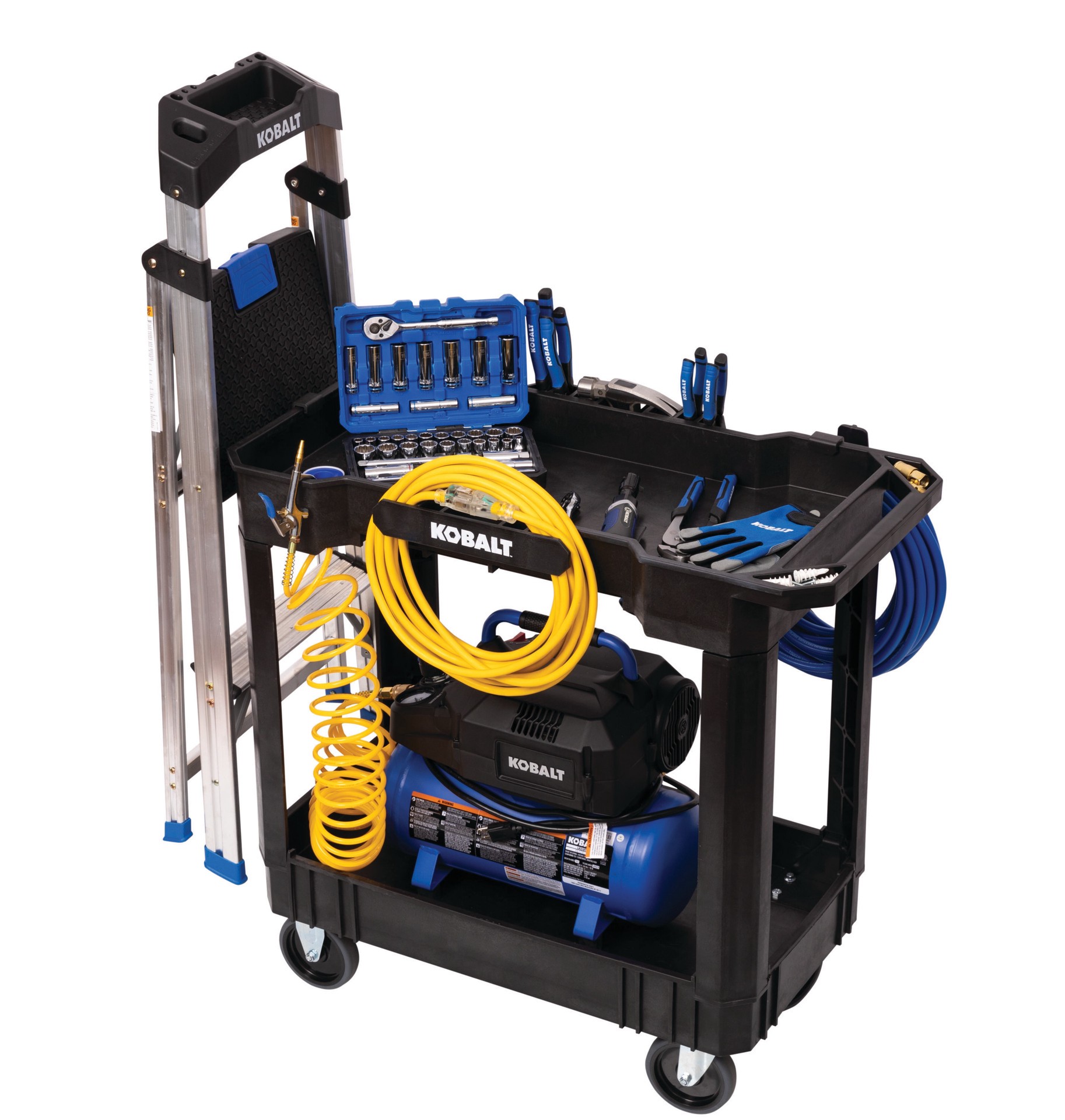 slide 3 of 6, Kobalt 32.6-in Shelf 500-lb Capacity Utility Cart, 1 ct