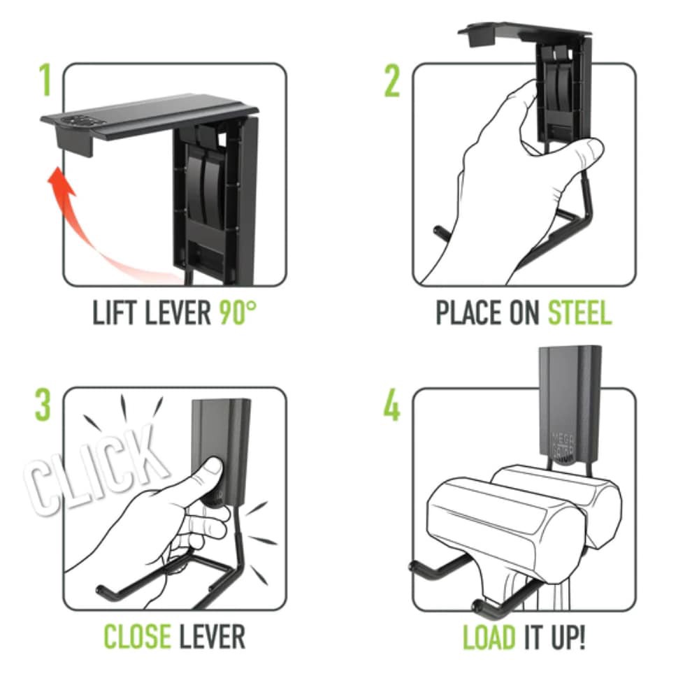slide 5 of 6, Gator Magnetics Multipurpose hook 4.5-in Black Steel, 1 ct