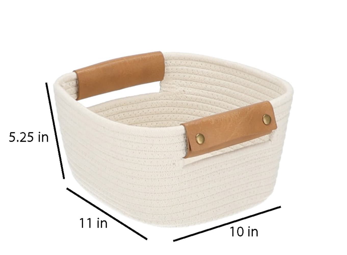 slide 6 of 6, Origin 21 Medium Cream Polypropylene Decorative Basket, 1 ct