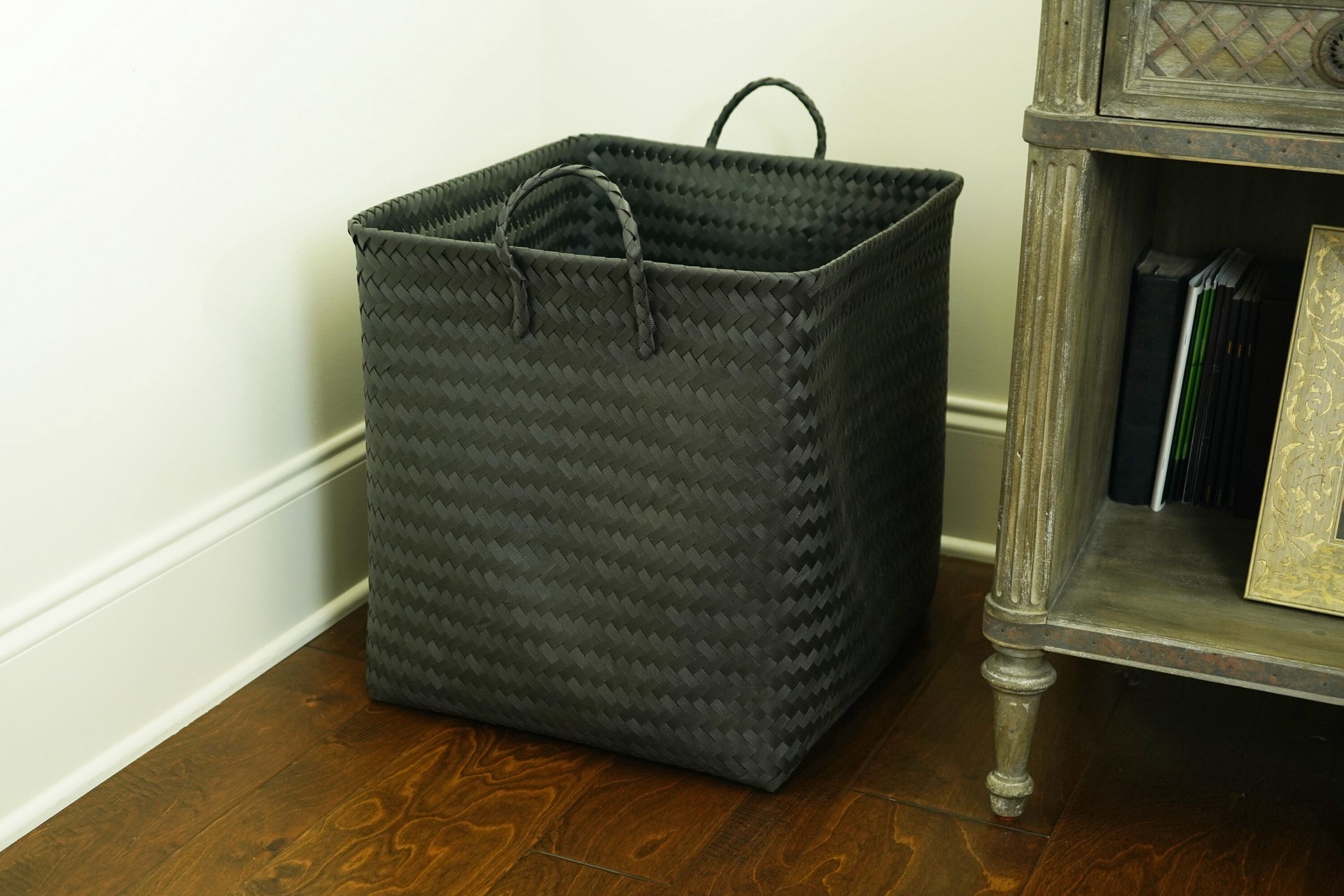 slide 4 of 6, Origin 21 Large Black Polyethylene Decorative Basket, 1 ct