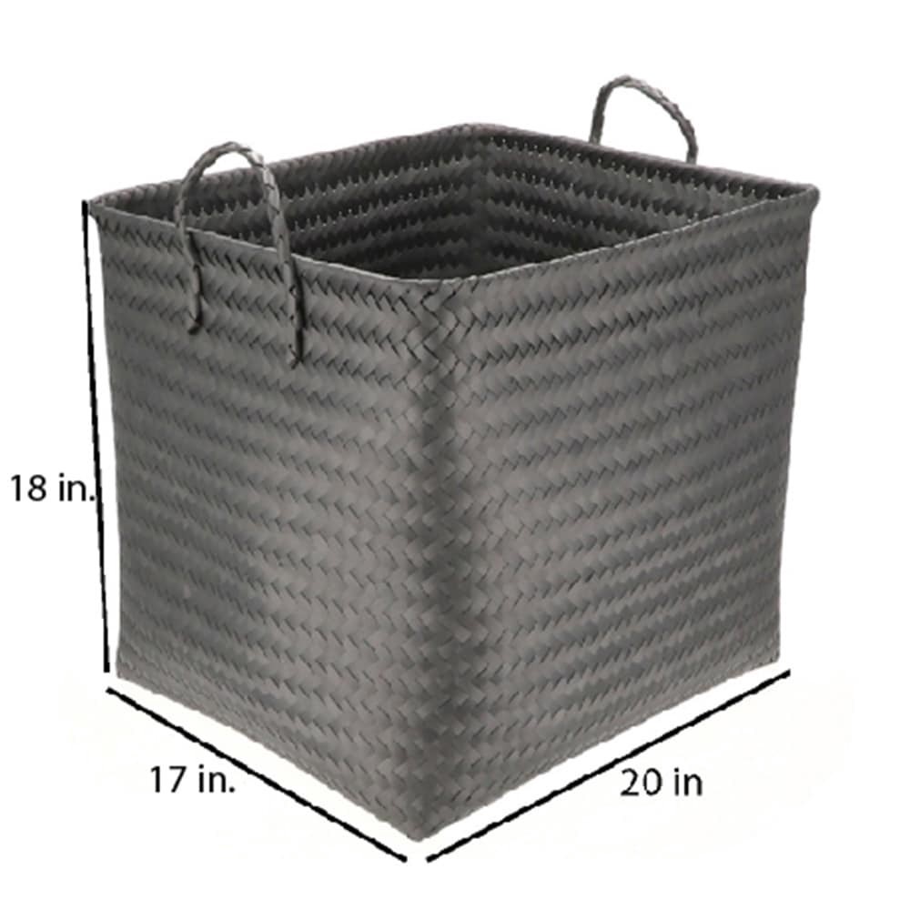 slide 6 of 6, Origin 21 Large Black Polyethylene Decorative Basket, 1 ct