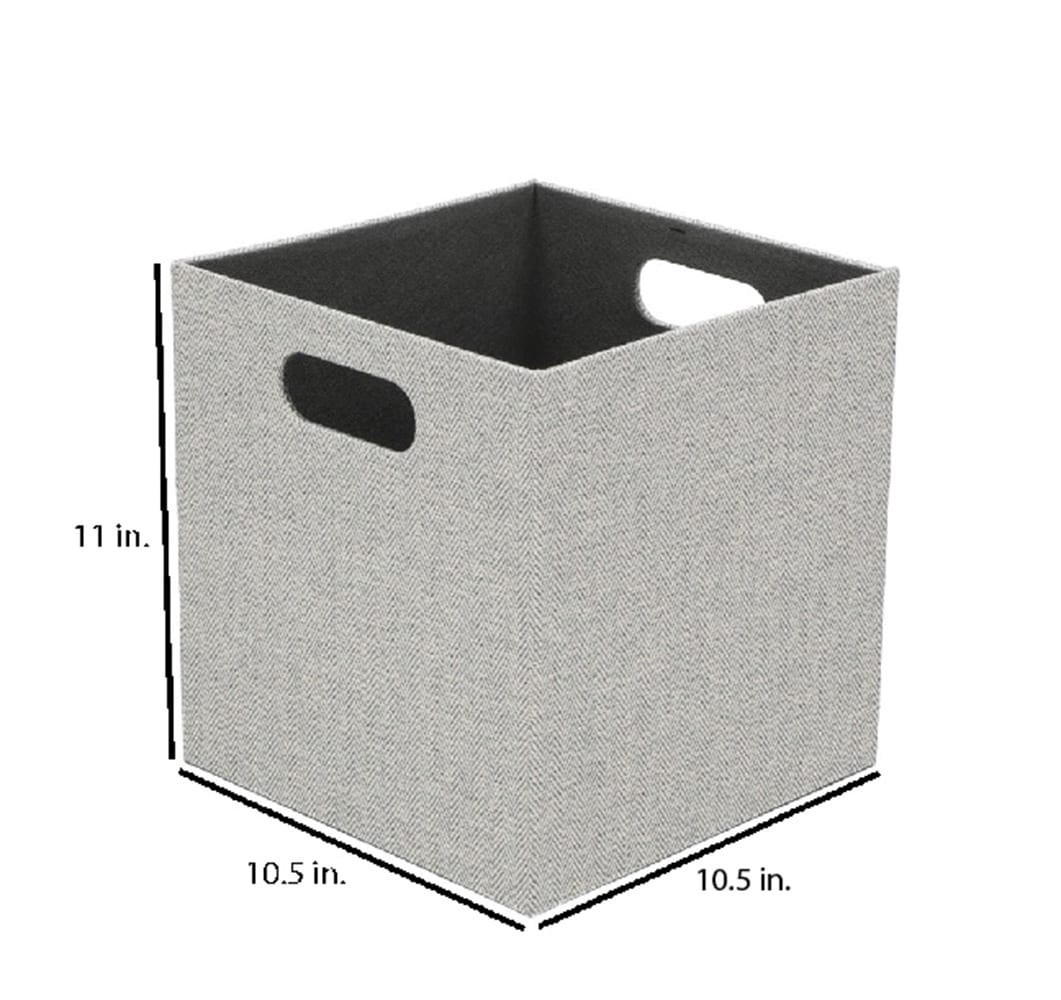 slide 6 of 6, allen + roth Small Gray Fabric Decorative Bin, 1 ct