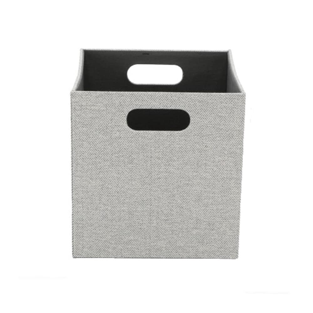 slide 1 of 6, allen + roth Small Gray Fabric Decorative Bin, 1 ct