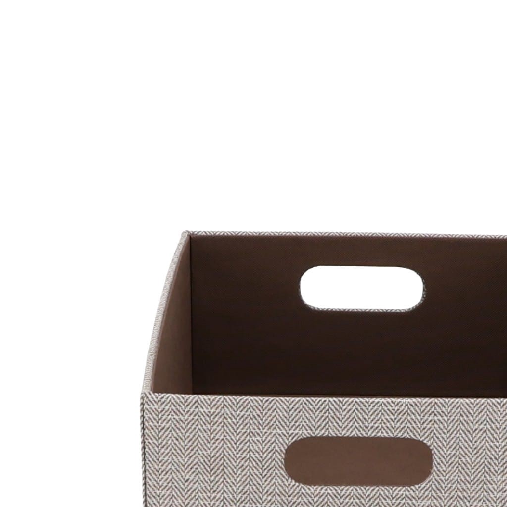 slide 2 of 6, allen + roth Medium Brown Fabric Decorative Bin, 1 ct