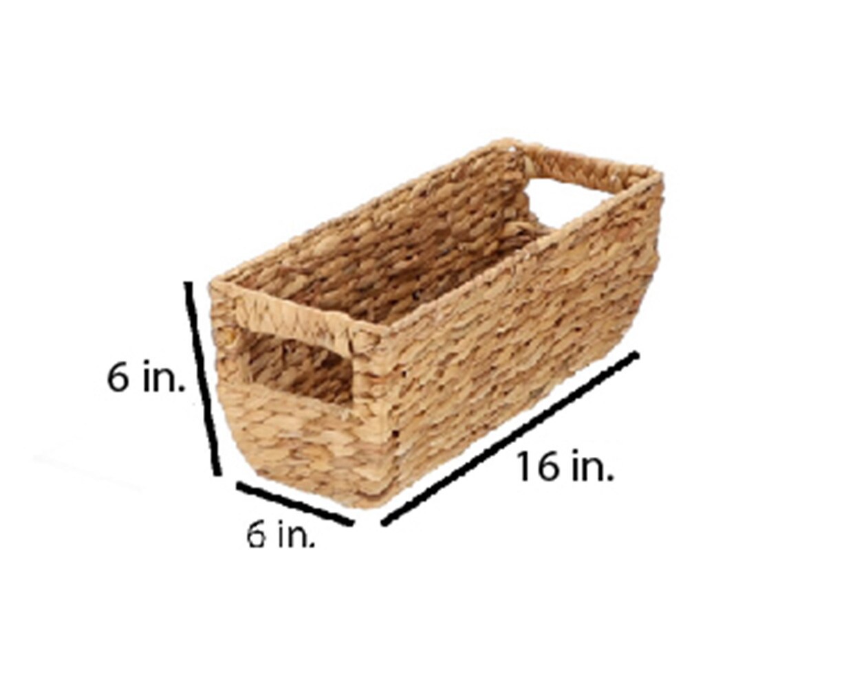 slide 6 of 6, allen + roth Small Natural Water hyacinth Decorative Basket, 1 ct