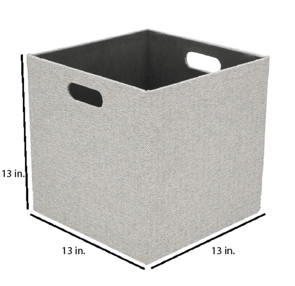 slide 6 of 6, allen + roth Small Gray Fabric Decorative Bin, 1 ct