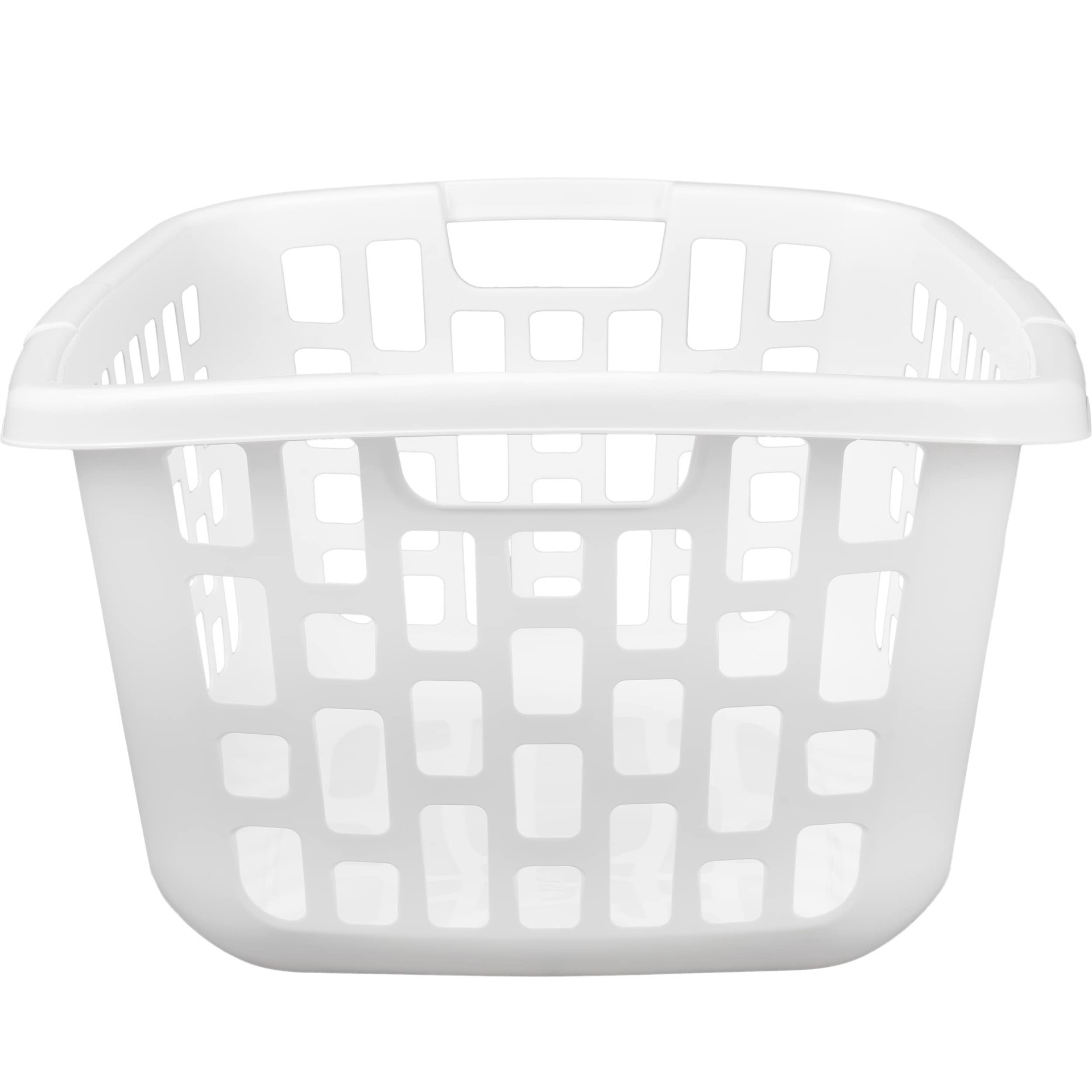 slide 4 of 6, Style Selections 1.25-Bushel White Plastic Laundry Basket, 1 ct