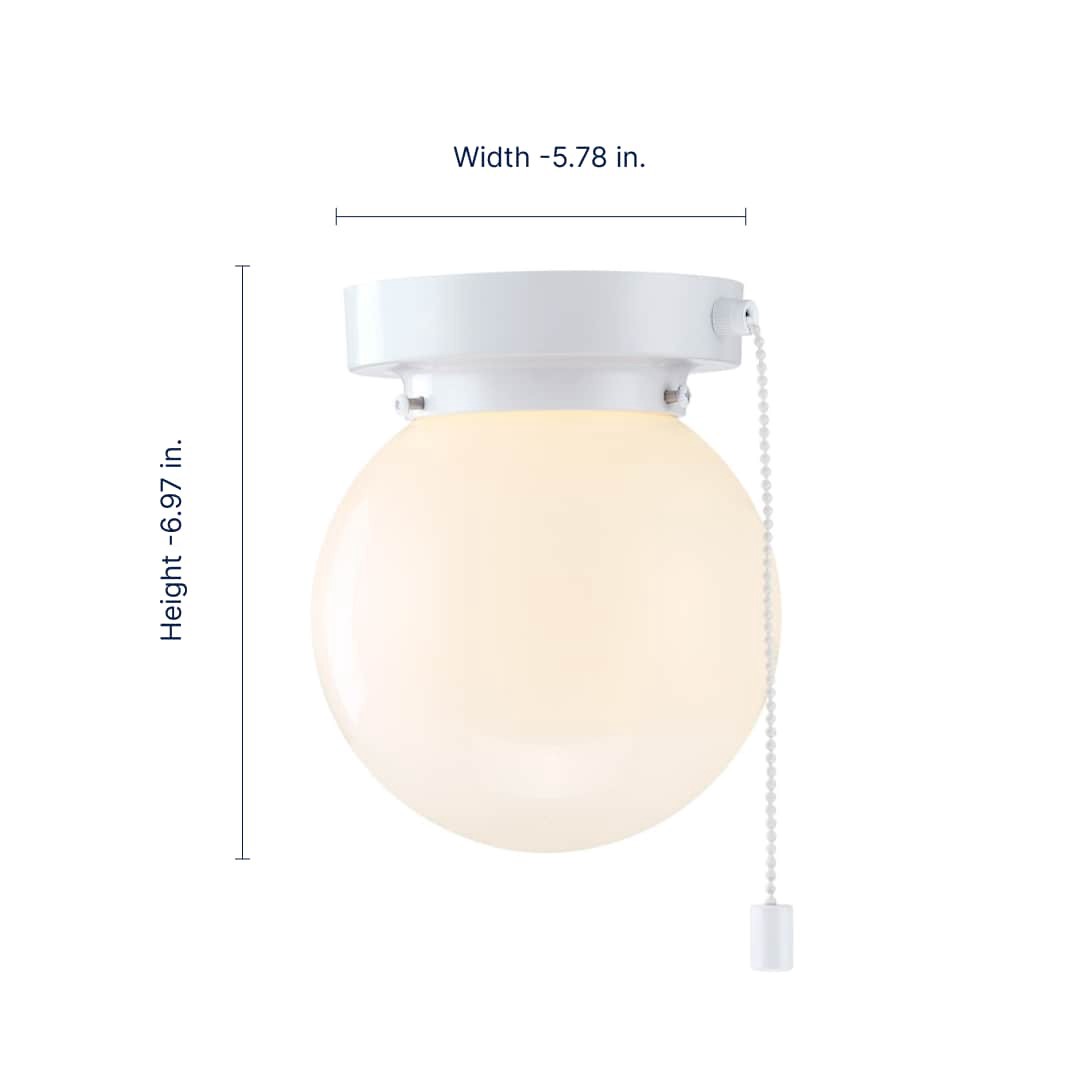 slide 4 of 6, Project Source 2 -Light 5.78-in Gloss White Flush Mount Light 2 -Pack, 1 ct