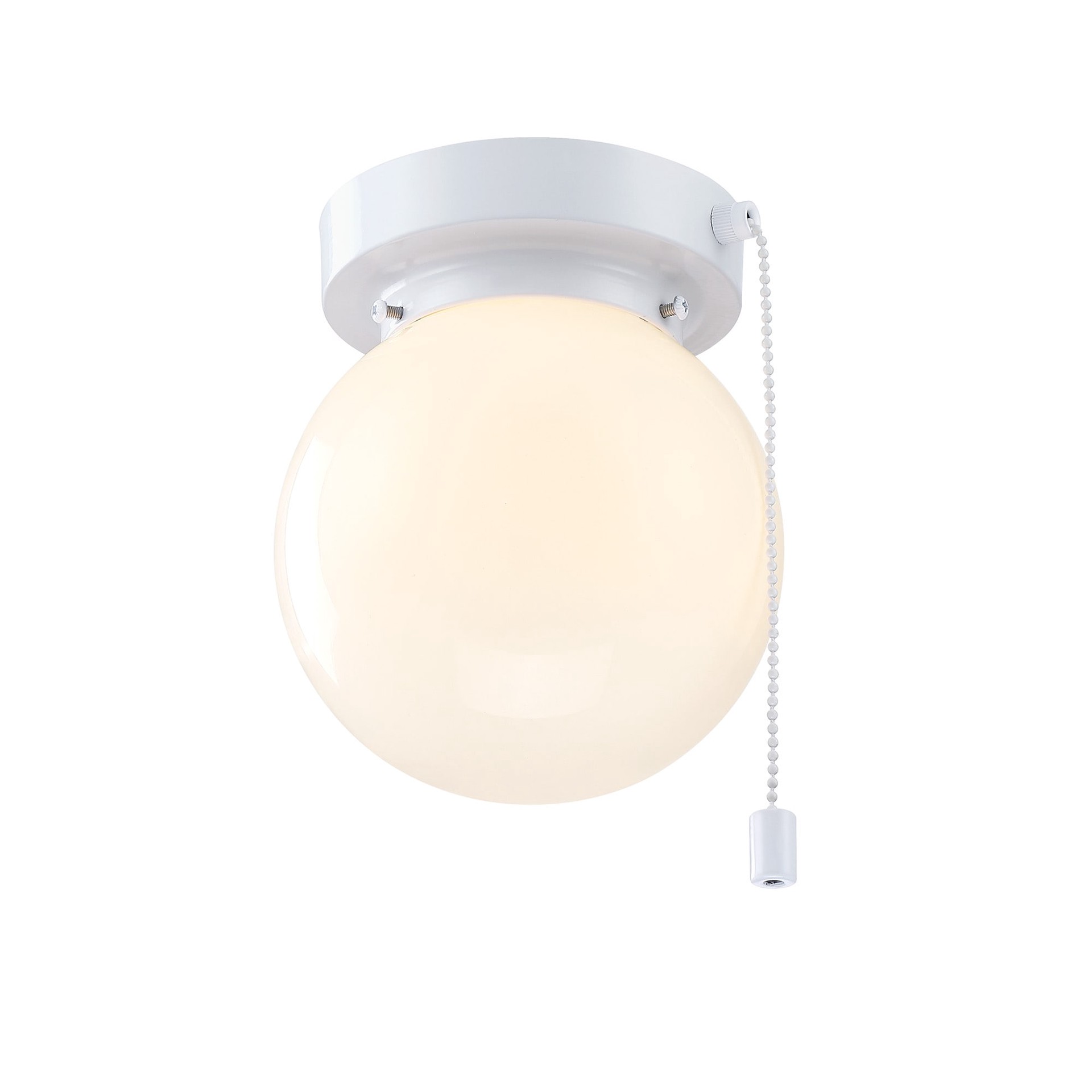slide 3 of 6, Project Source 2 -Light 5.78-in Gloss White Flush Mount Light 2 -Pack, 1 ct