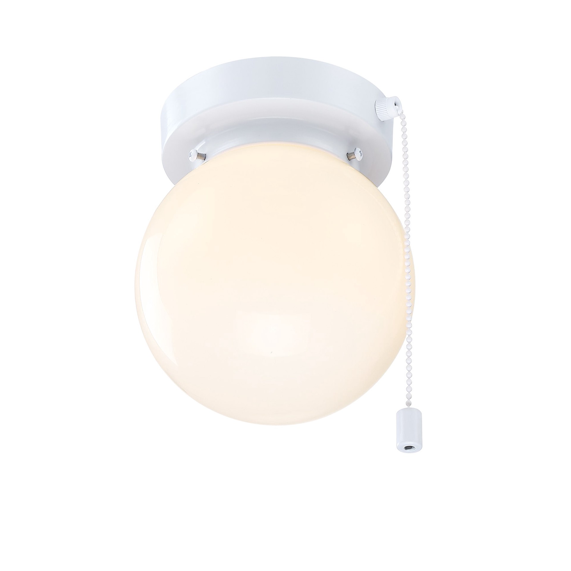 slide 6 of 6, Project Source 2 -Light 5.78-in Gloss White Flush Mount Light 2 -Pack, 1 ct