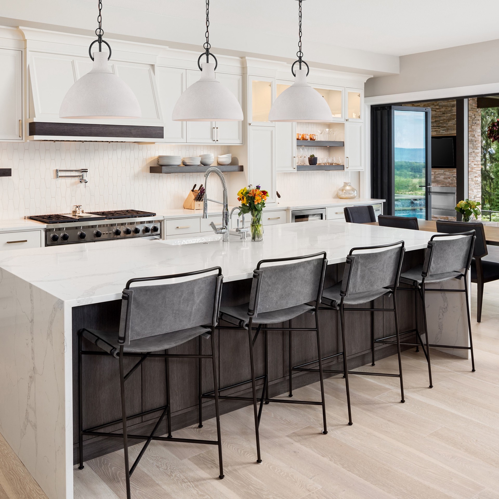 slide 4 of 6, allen + roth Dartwell 1 -Light black Modern/contemporary Dome Small Hanging Pendant light, 1 ct